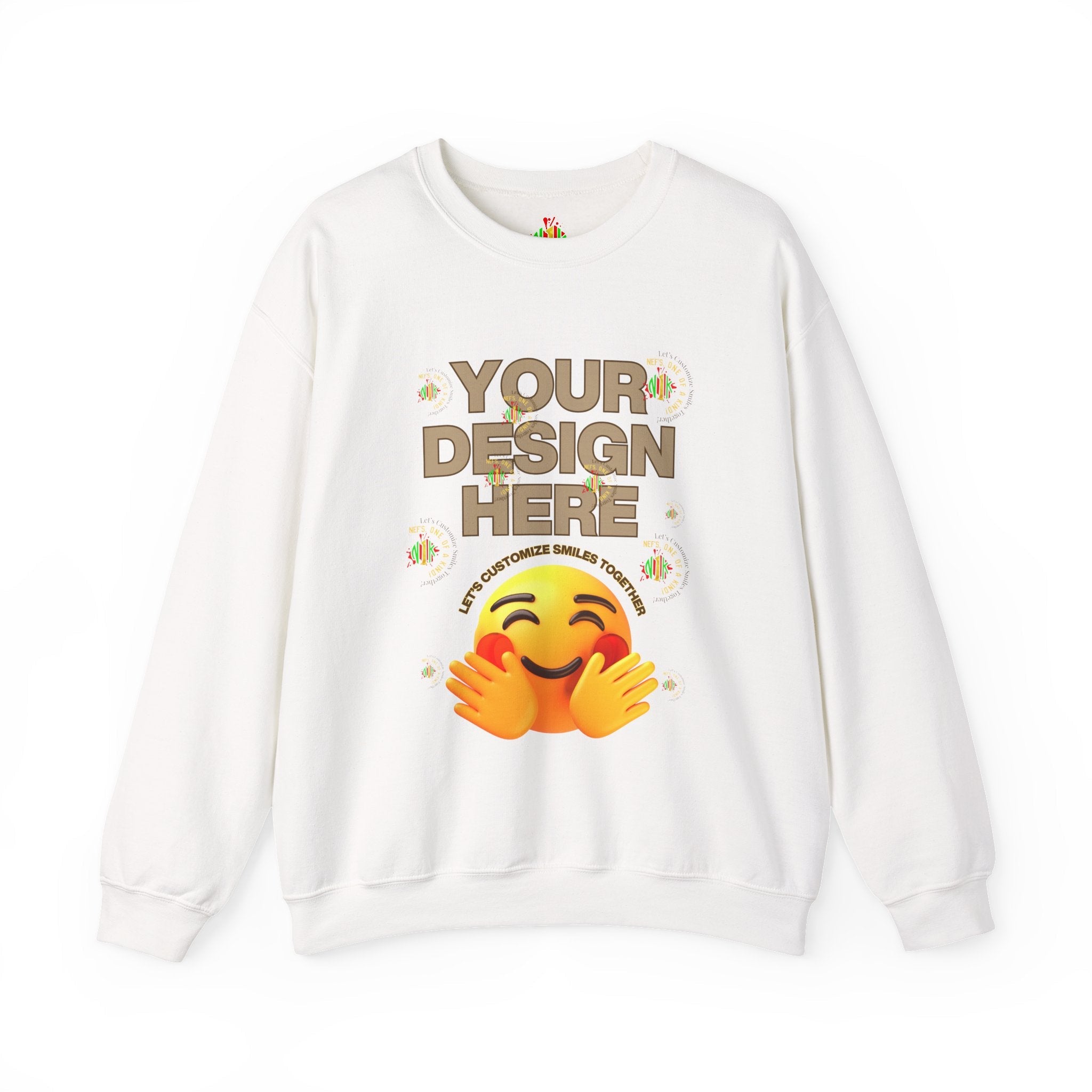 Customizable Crewneck Sweatshirt — Customize your smile Front- Add Image / Back Add Text Unisex Sweatshirt