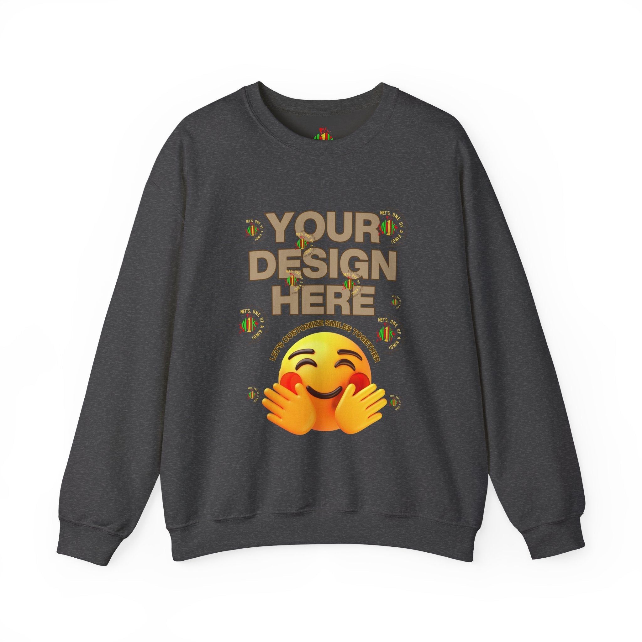 Customizable Crewneck Sweatshirt — Customize your smile Front- Add Image / Back Add Text Unisex Sweatshirt