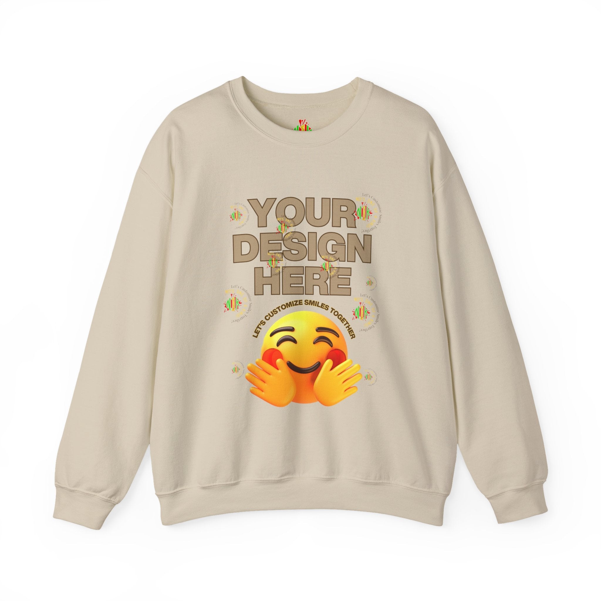 Customizable Crewneck Sweatshirt — Customize your smile Front- Add Image / Back Add Text Unisex Sweatshirt