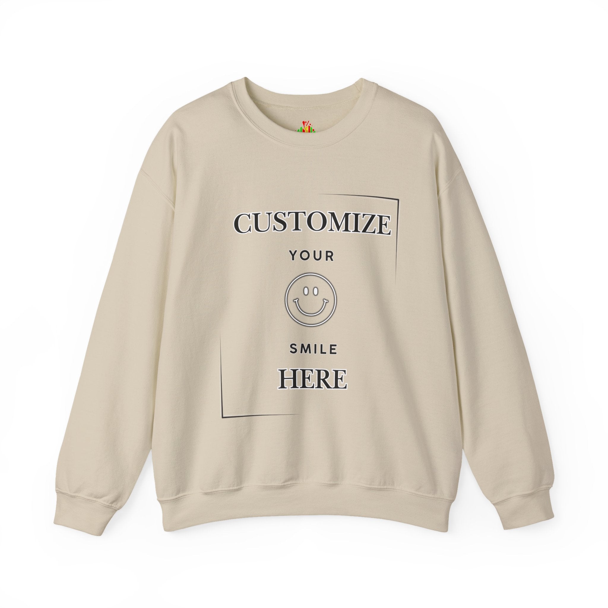 Customizable Crewneck Sweatshirt — Customize your smile Front- Add Image / Back Add Text Unisex Sweatshirt