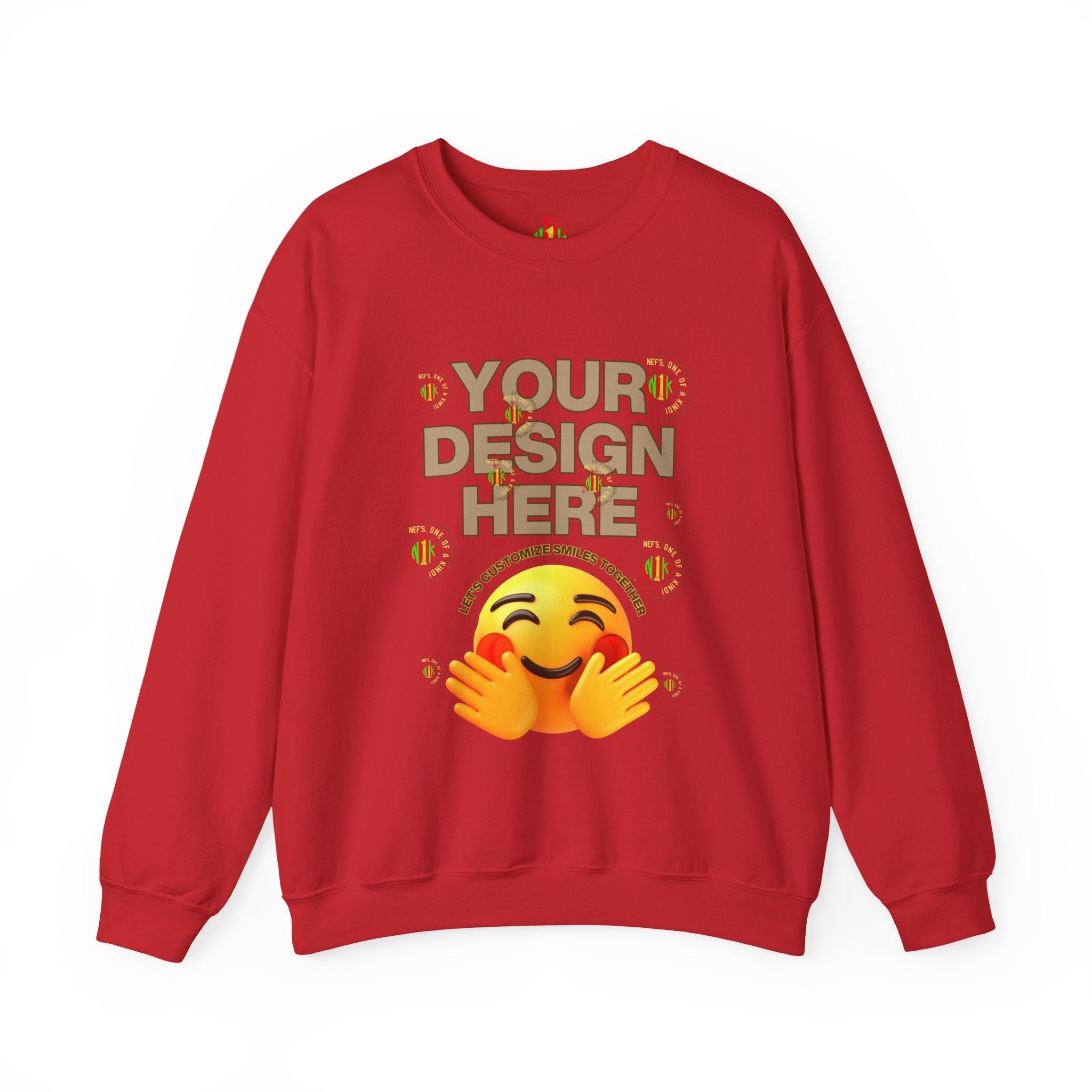 Customizable Crewneck Sweatshirt — Customize your smile Front- Add Image / Back Add Text Unisex Sweatshirt