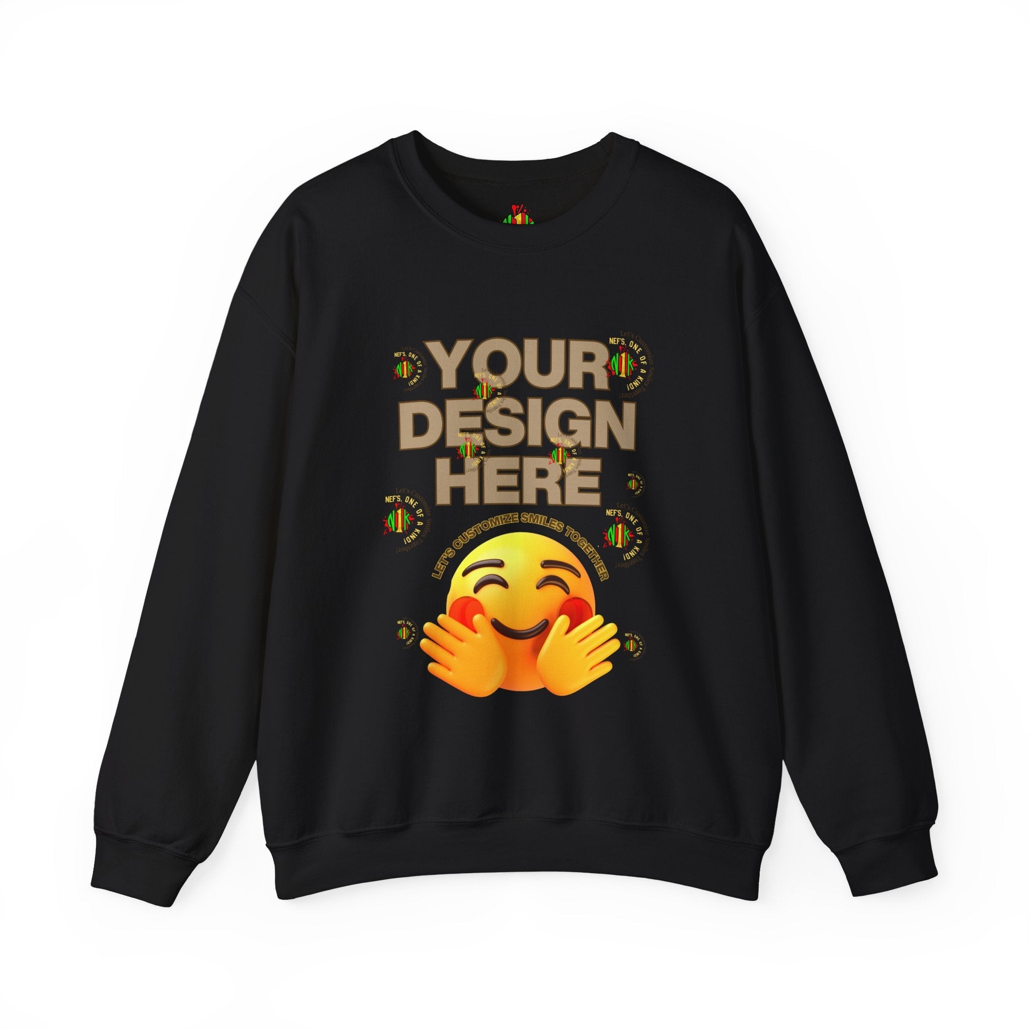 Customizable Crewneck Sweatshirt — Customize your smile Front- Add Image / Back Add Text Unisex Sweatshirt