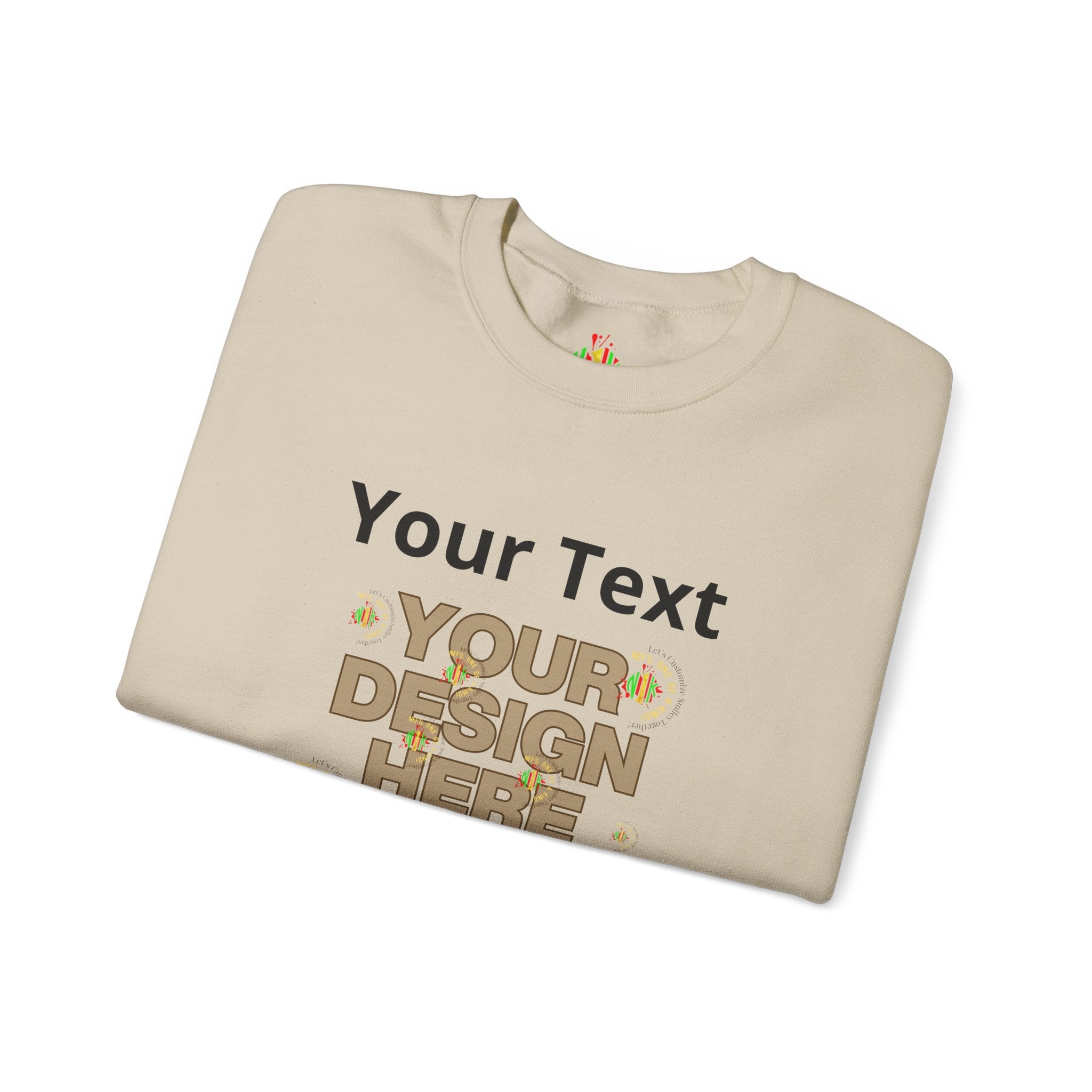 Customizable Front Photo/Text Crewneck Sweatshirt - Unisex Customizable Sweatshirt