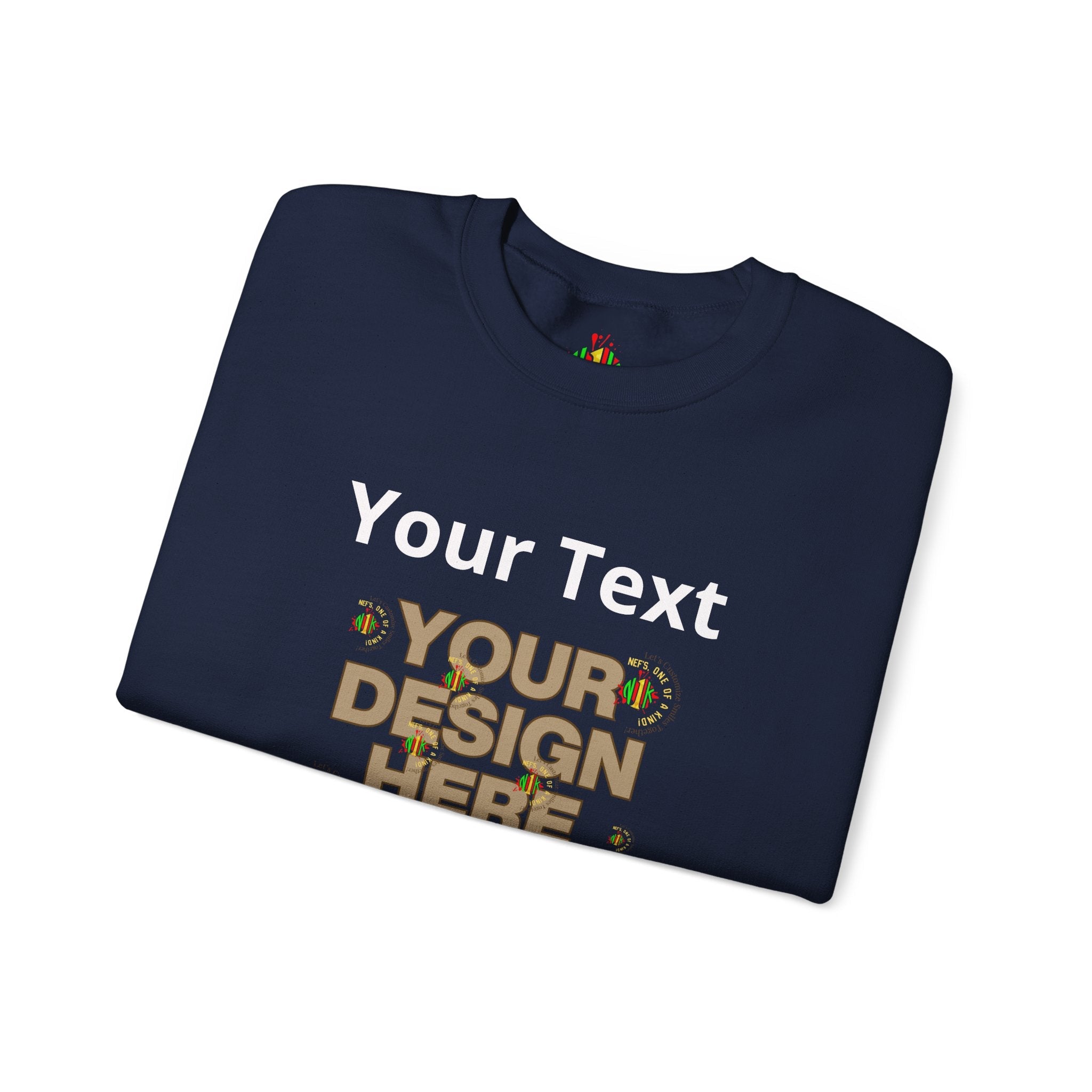 Customizable Front Photo/Text Crewneck Sweatshirt - Unisex Customizable Sweatshirt