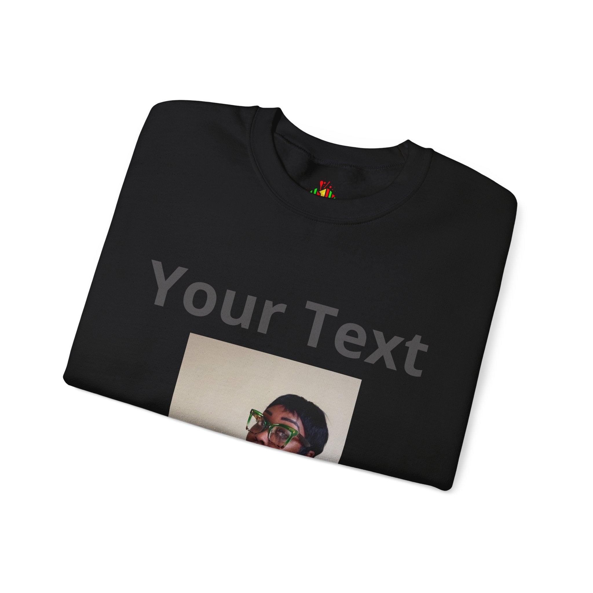 Customizable Front Photo/Text Crewneck Sweatshirt - Unisex Customizable Sweatshirt