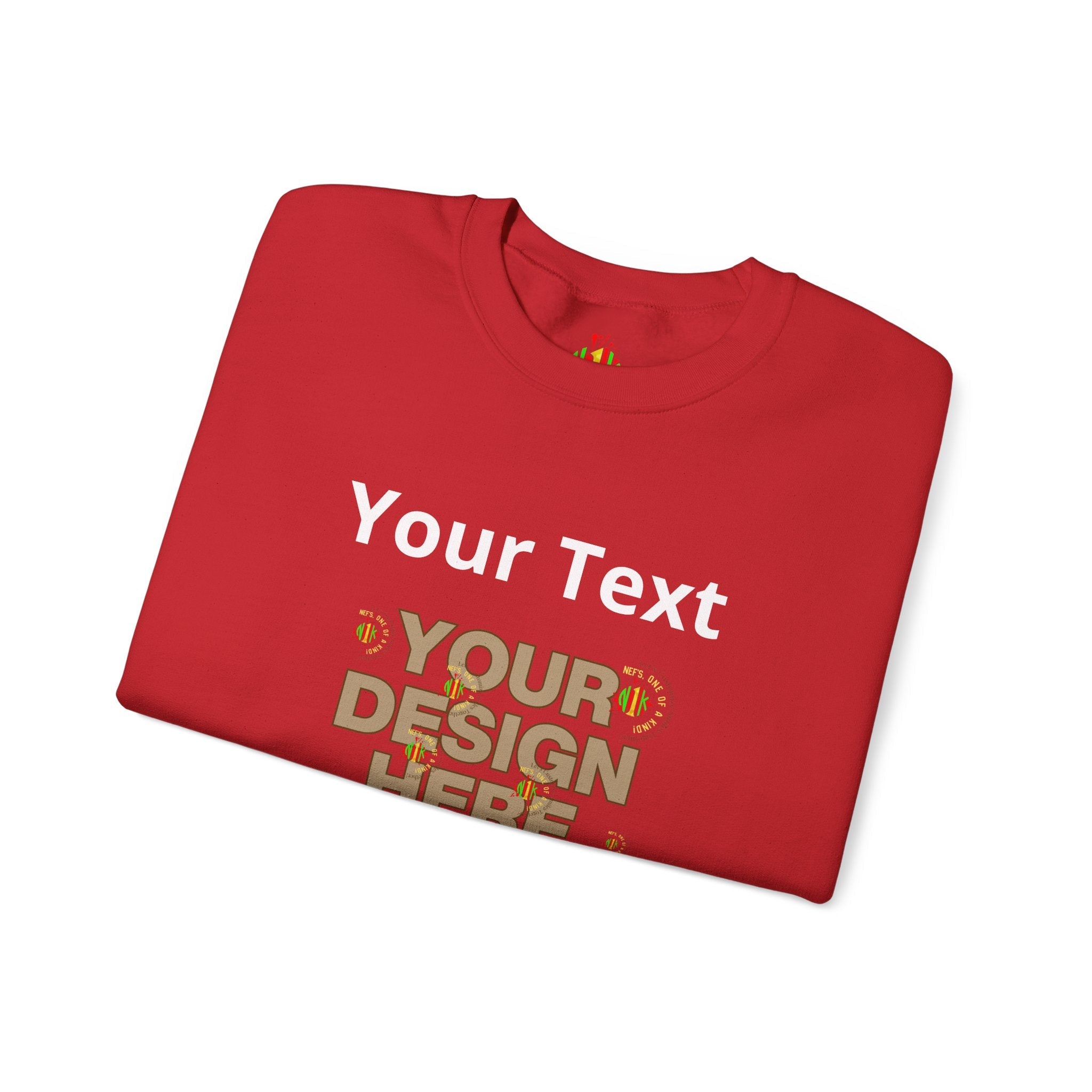 Customizable Front Photo/Text Crewneck Sweatshirt - Unisex Customizable Sweatshirt