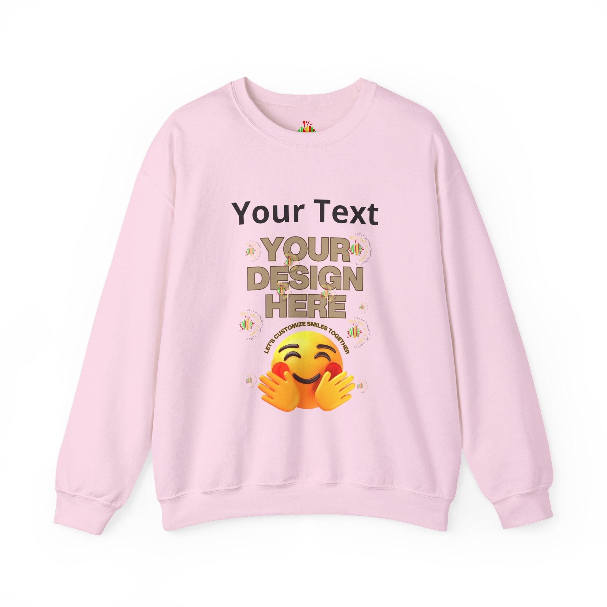 Customizable Front Photo/Text Crewneck Sweatshirt - Unisex Customizable Sweatshirt