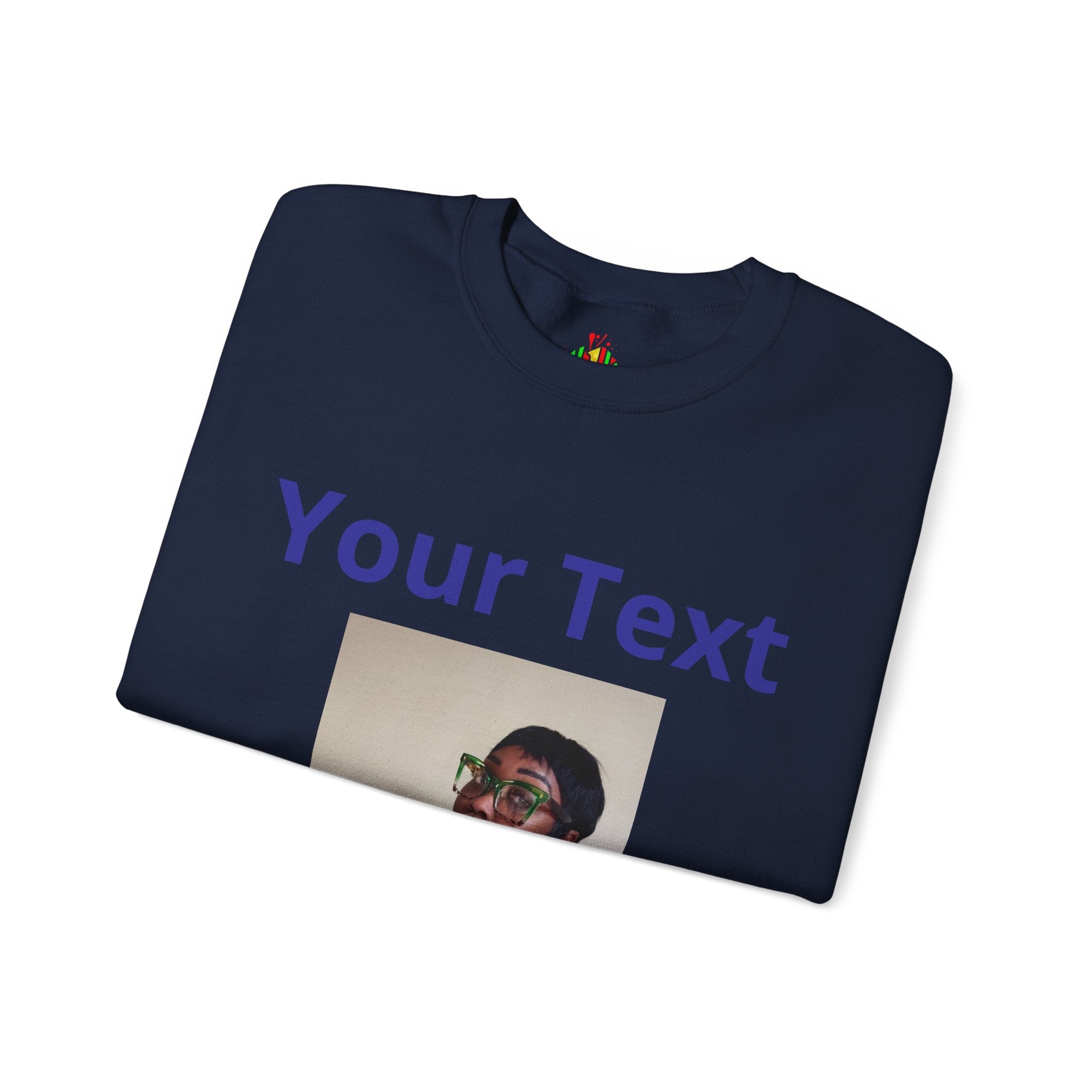Customizable Front Photo/Text Crewneck Sweatshirt - Unisex Customizable Sweatshirt