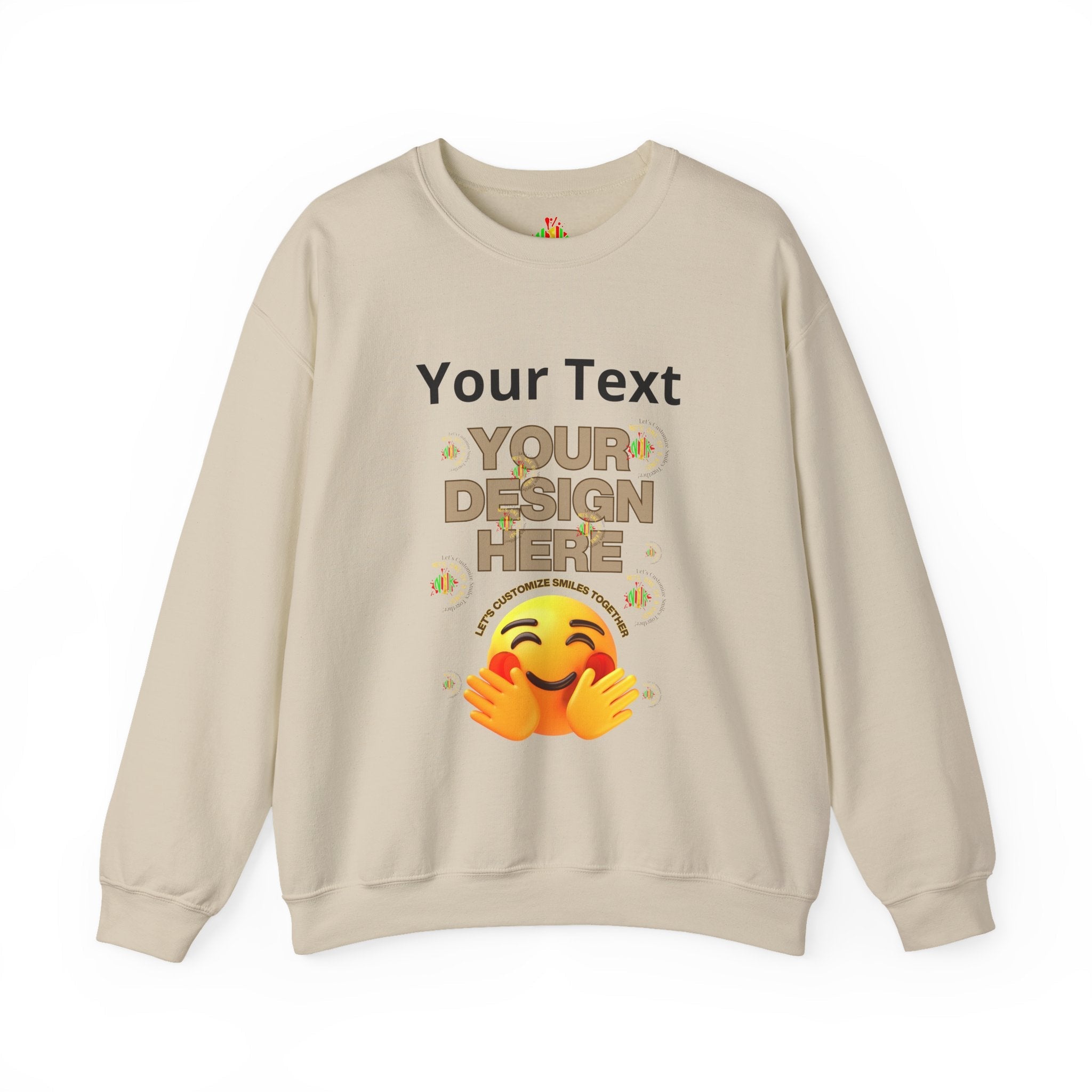 Customizable Front Photo/Text Crewneck Sweatshirt - Unisex Customizable Sweatshirt