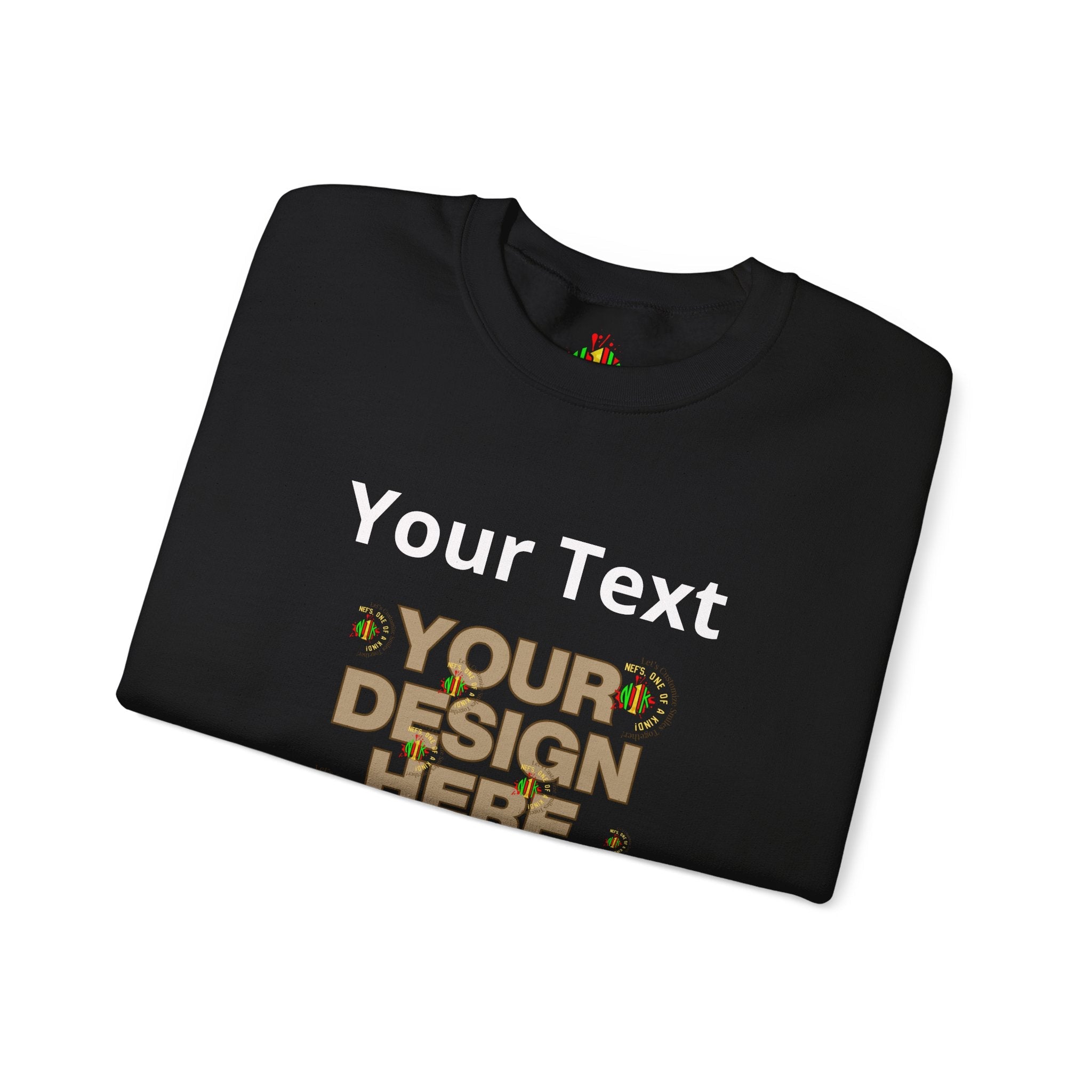 Customizable Front Photo/Text Crewneck Sweatshirt - Unisex Customizable Sweatshirt