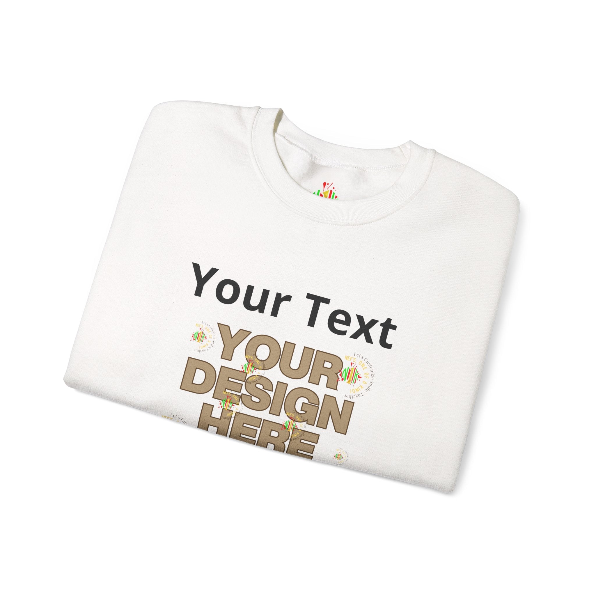 Customizable Front Photo/Text Crewneck Sweatshirt - Unisex Customizable Sweatshirt