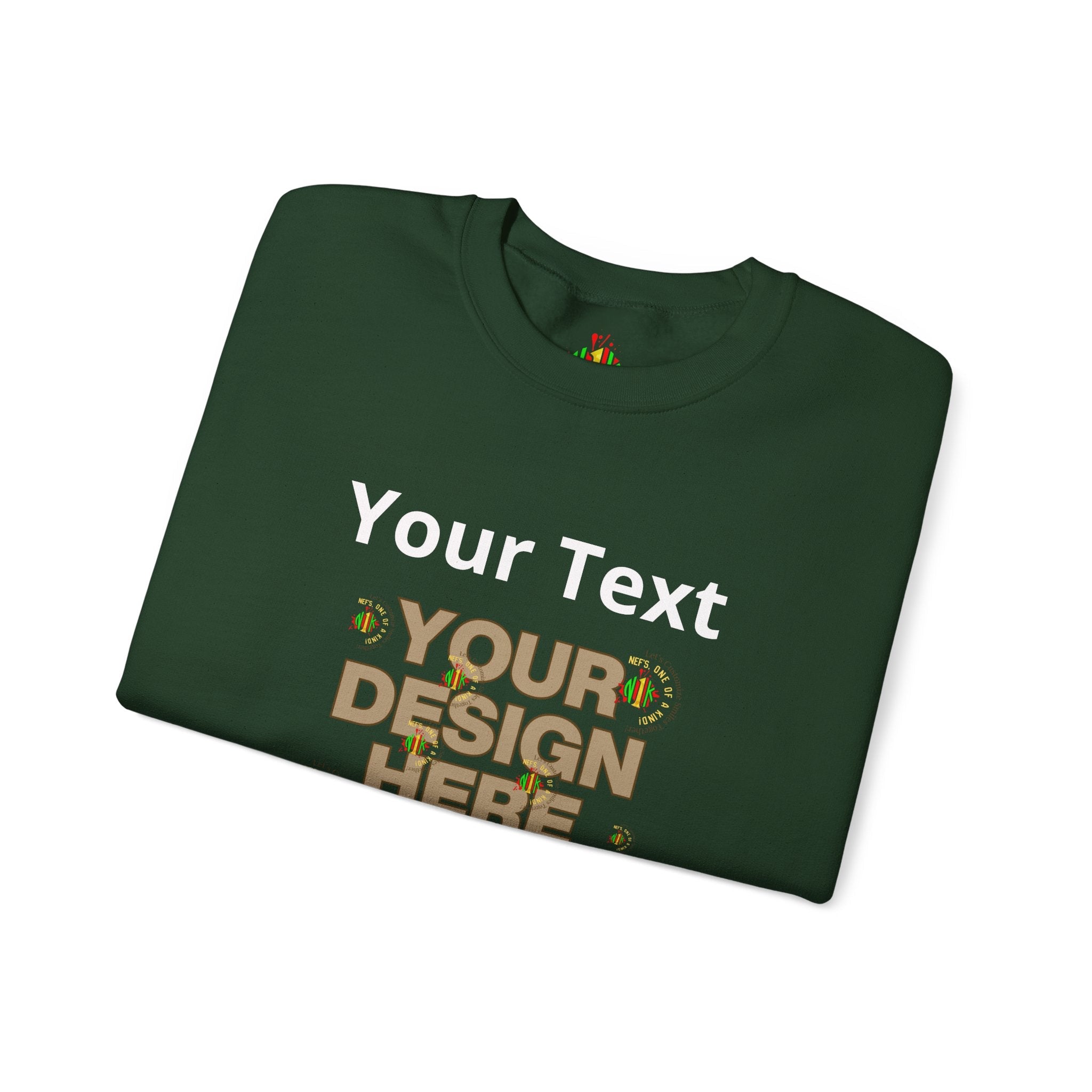 Customizable Front Photo/Text Crewneck Sweatshirt - Unisex Customizable Sweatshirt