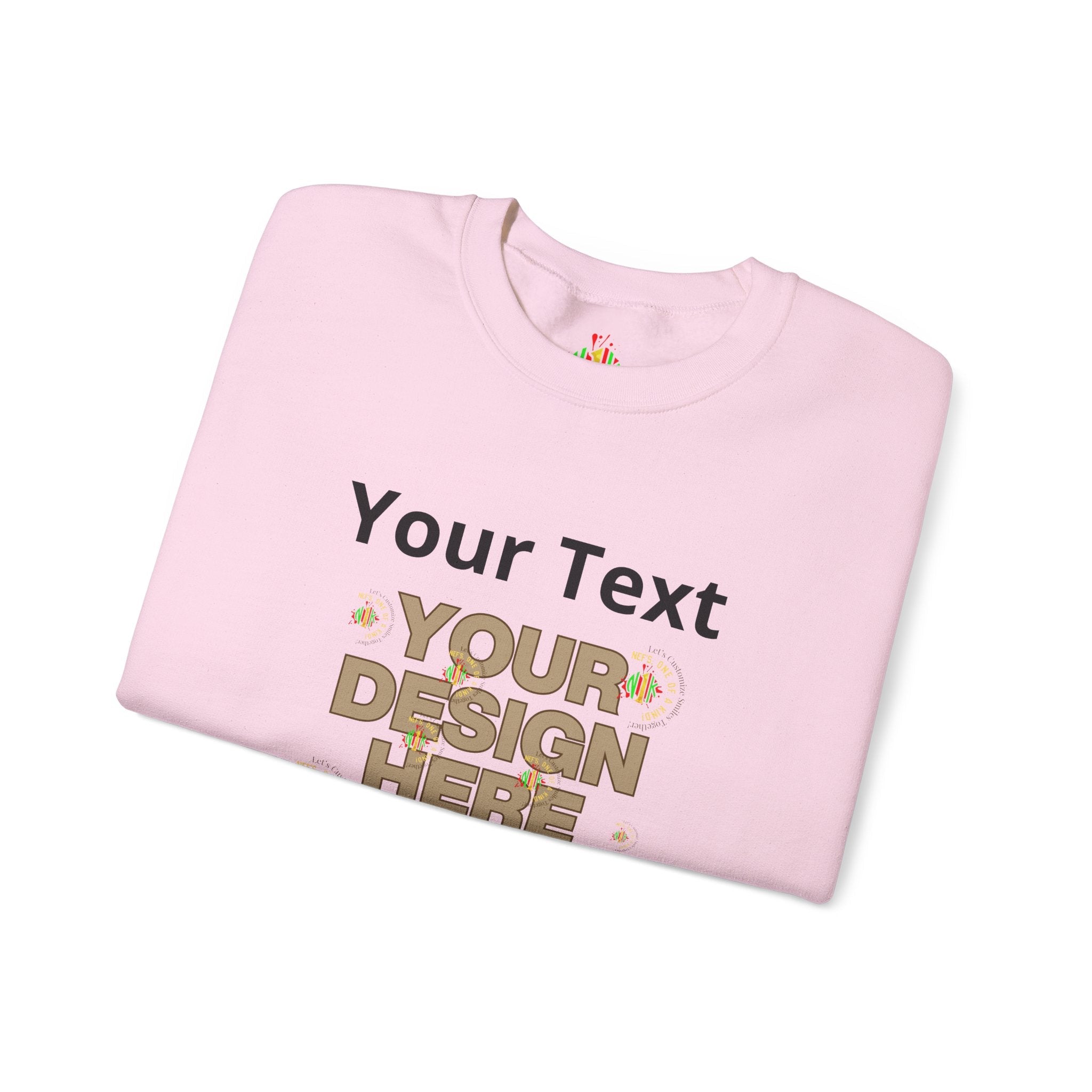 Customizable Front Photo/Text Crewneck Sweatshirt - Unisex Customizable Sweatshirt