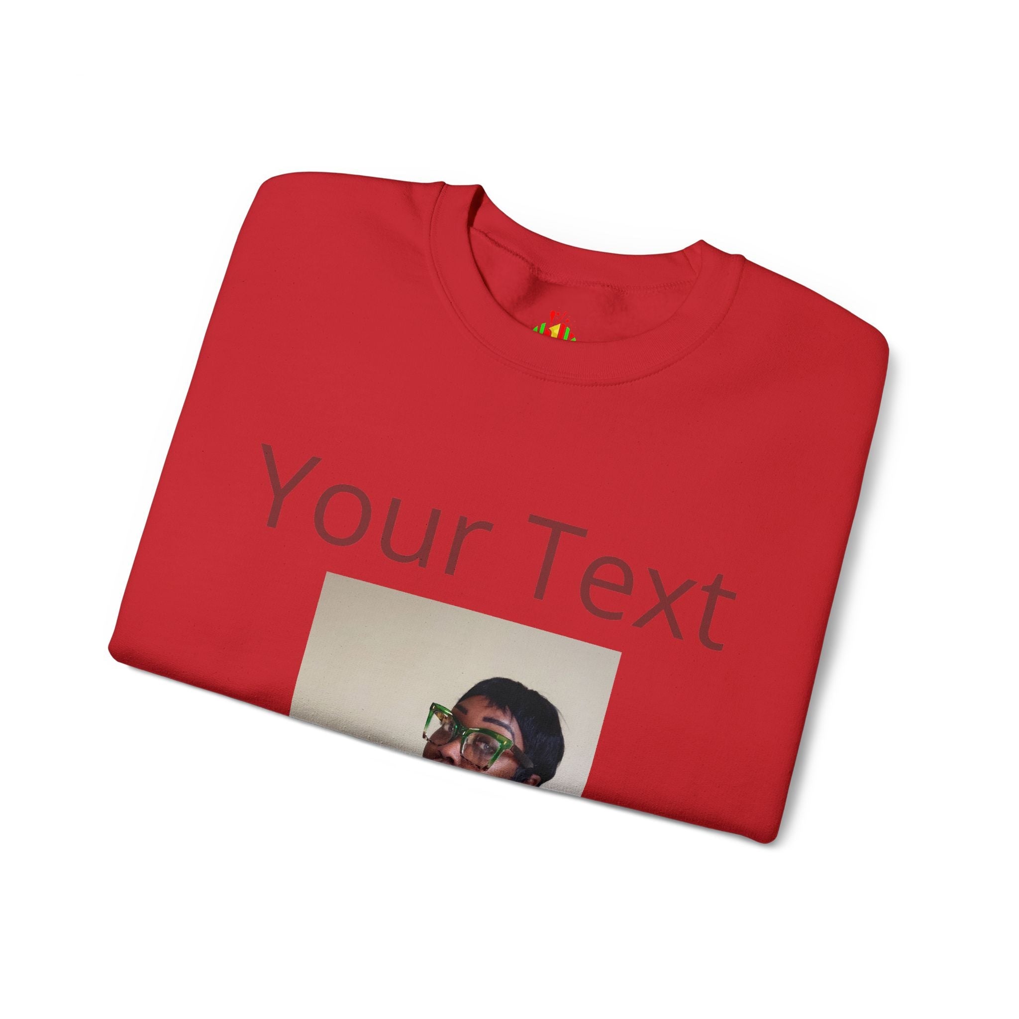 Customizable Front Photo/Text Crewneck Sweatshirt - Unisex Customizable Sweatshirt