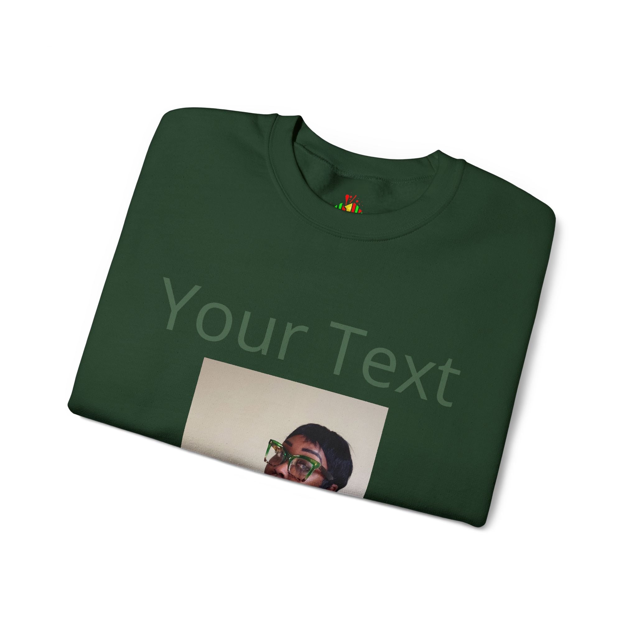 Customizable Front Photo/Text Crewneck Sweatshirt - Unisex Customizable Sweatshirt