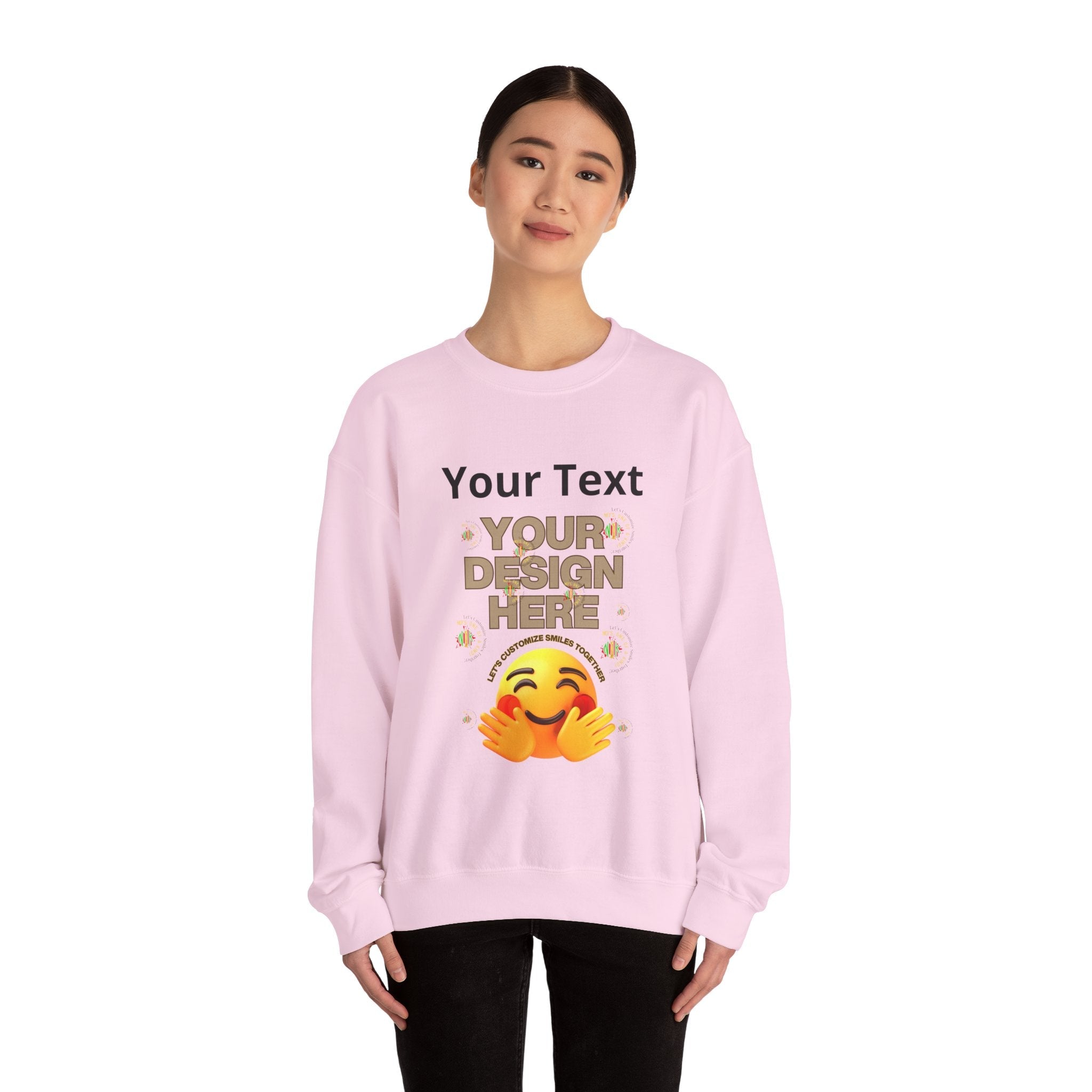 Customizable Front Photo/Text Crewneck Sweatshirt - Unisex Customizable Sweatshirt
