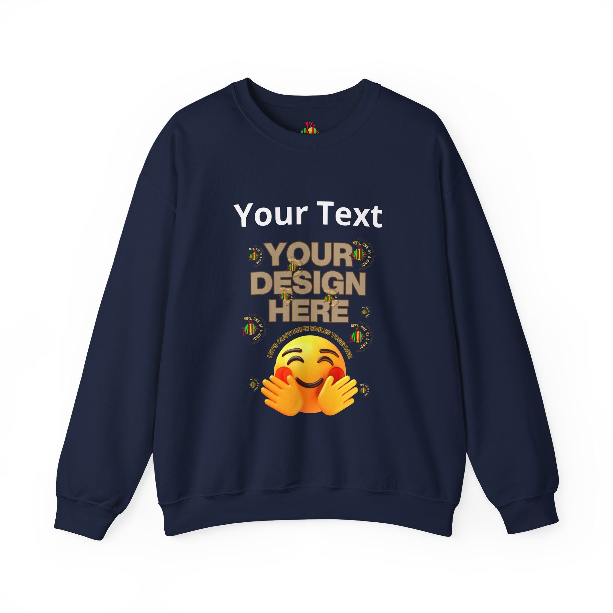 Customizable Front Photo/Text Crewneck Sweatshirt - Unisex Customizable Sweatshirt