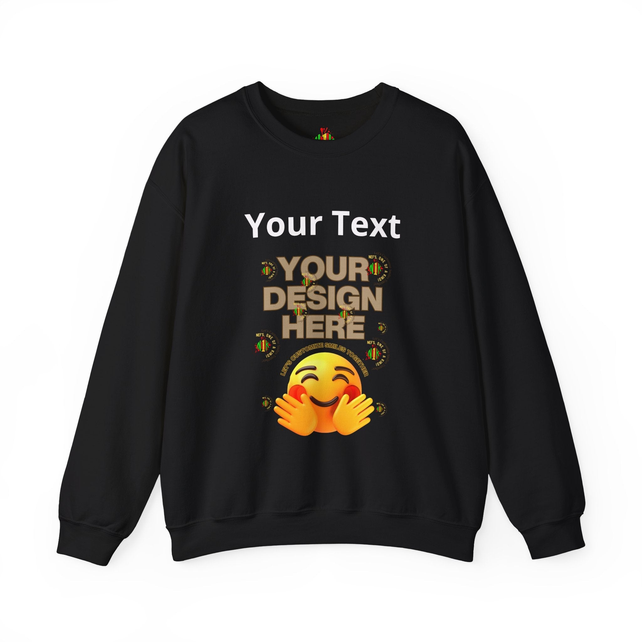 Customizable Front Photo/Text Crewneck Sweatshirt - Unisex Customizable Sweatshirt