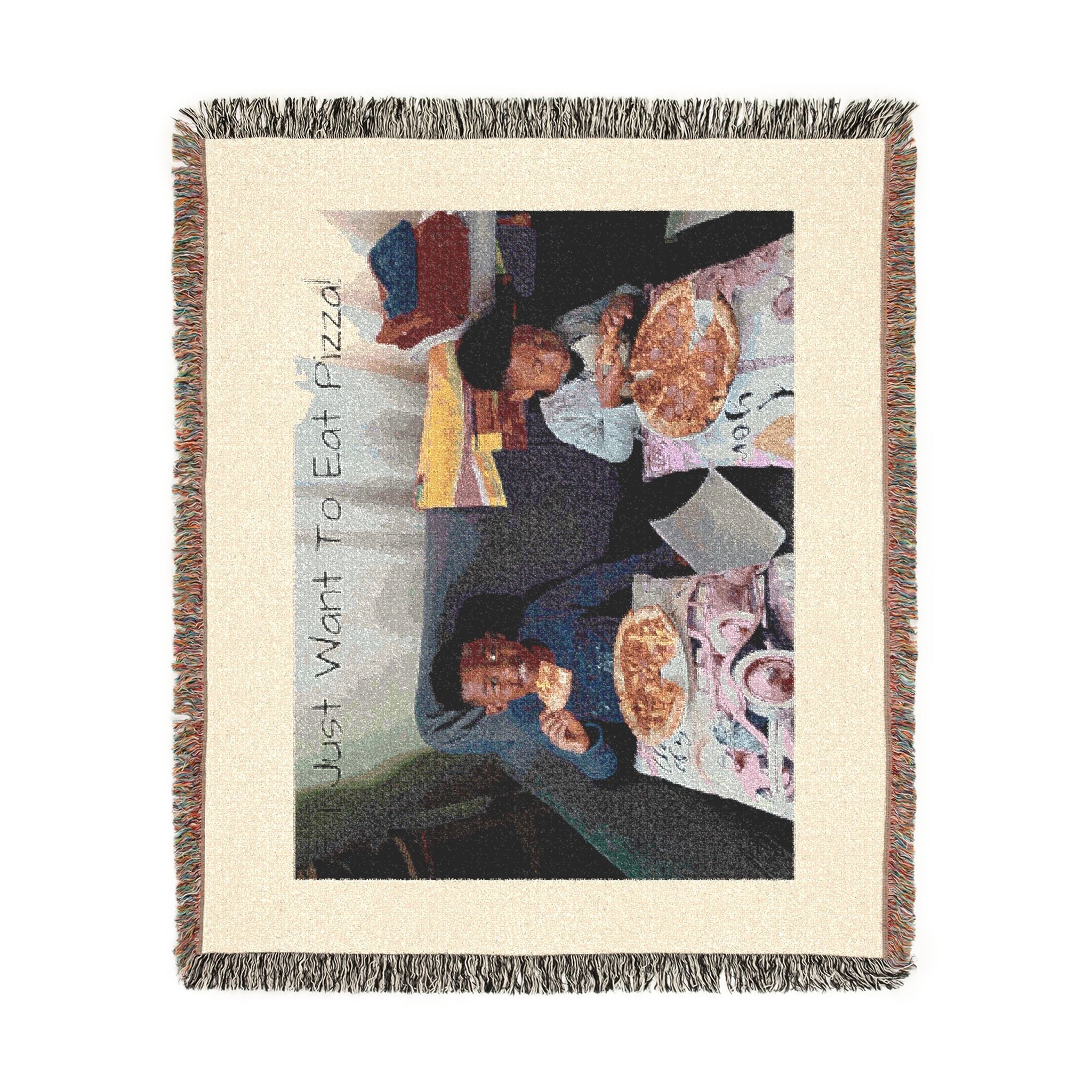 Customizable Woven Blanket — Add Your Text, Personalized Cozy Throw