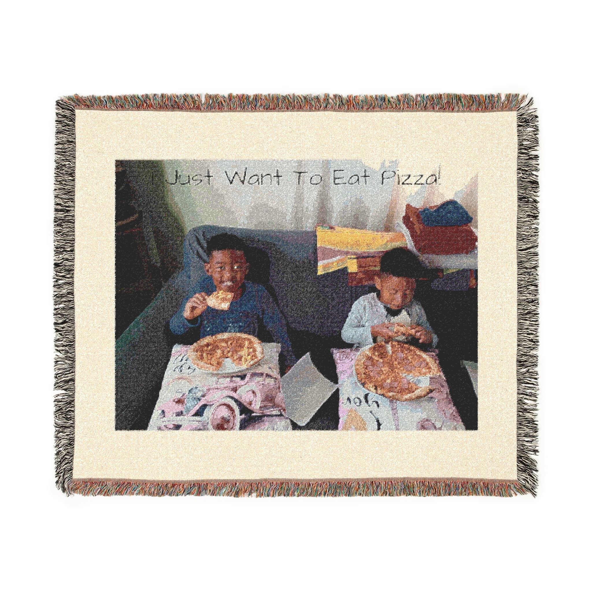 Customizable Woven Blanket — Add Your Text, Personalized Cozy Throw