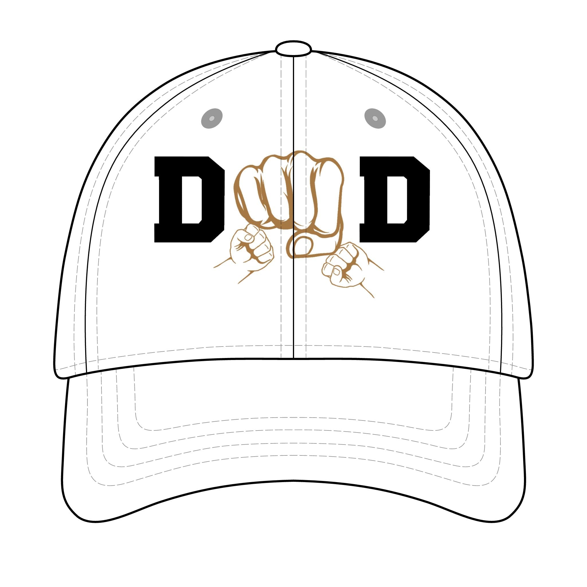Dad Fist Bump Cap – Embroidered "DAD" Father’s Day Baseball Hat