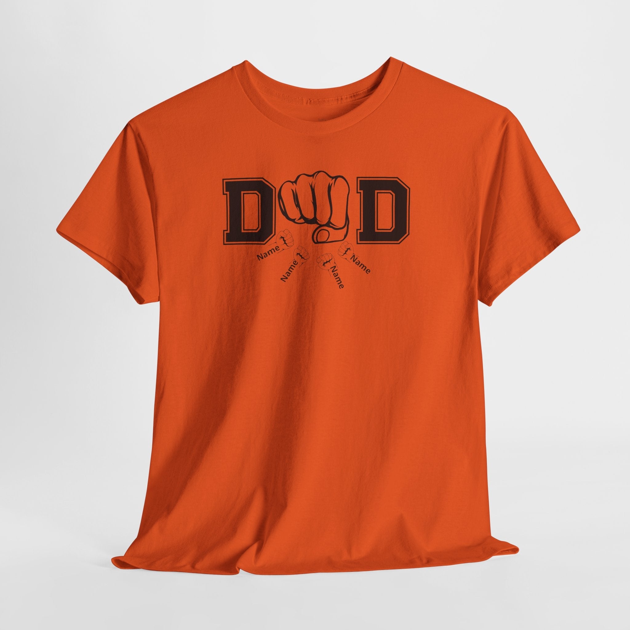 Dad Fist Bump T‑Shirt — Vintage Block Letter DAD Graphic Tee