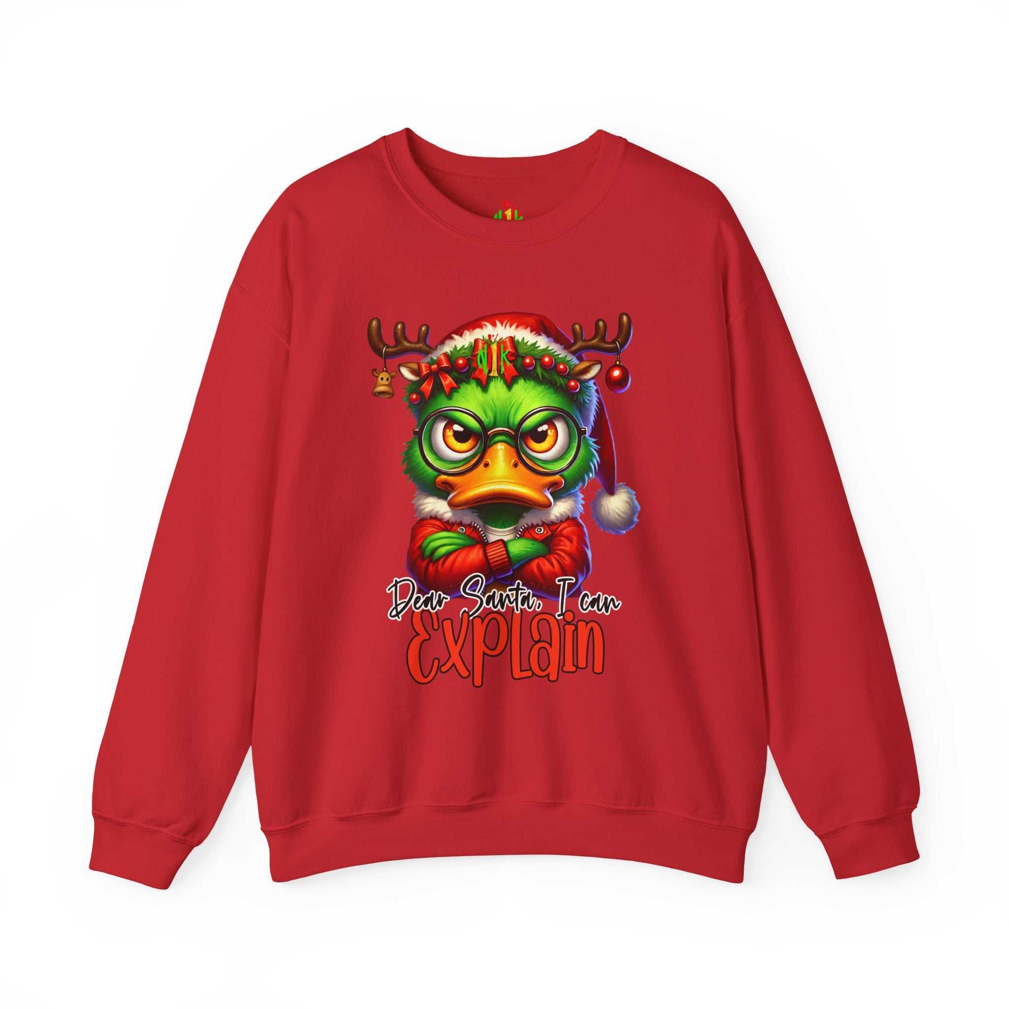 Dear Santa I Can Explain Sweatshirt — Funny Christmas CrewneckSweatshirtExplain Unisex Heavy Blend™ Crewneck Sweatshirt