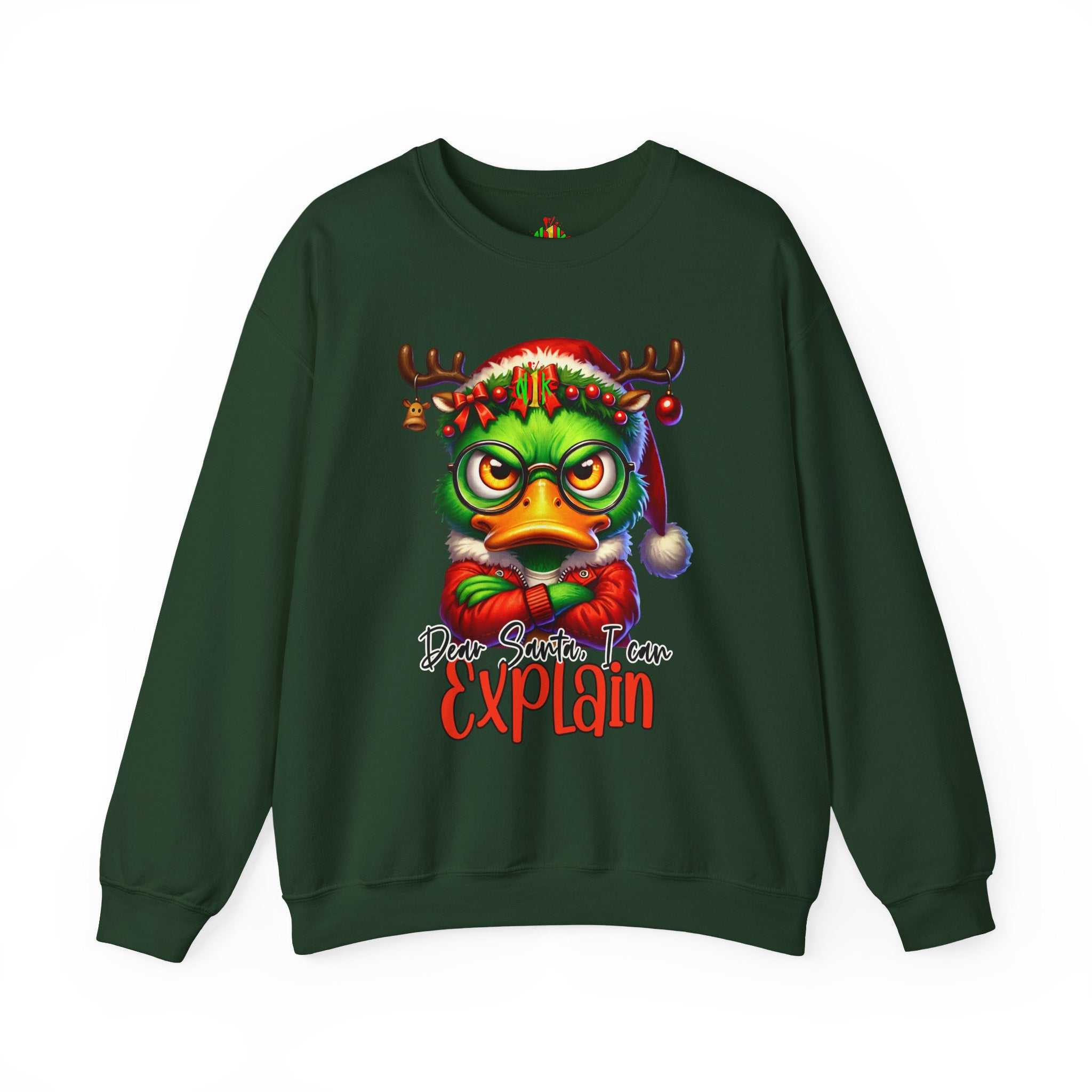 Dear Santa I Can Explain Sweatshirt — Funny Christmas CrewneckSweatshirtExplain Unisex Heavy Blend™ Crewneck Sweatshirt