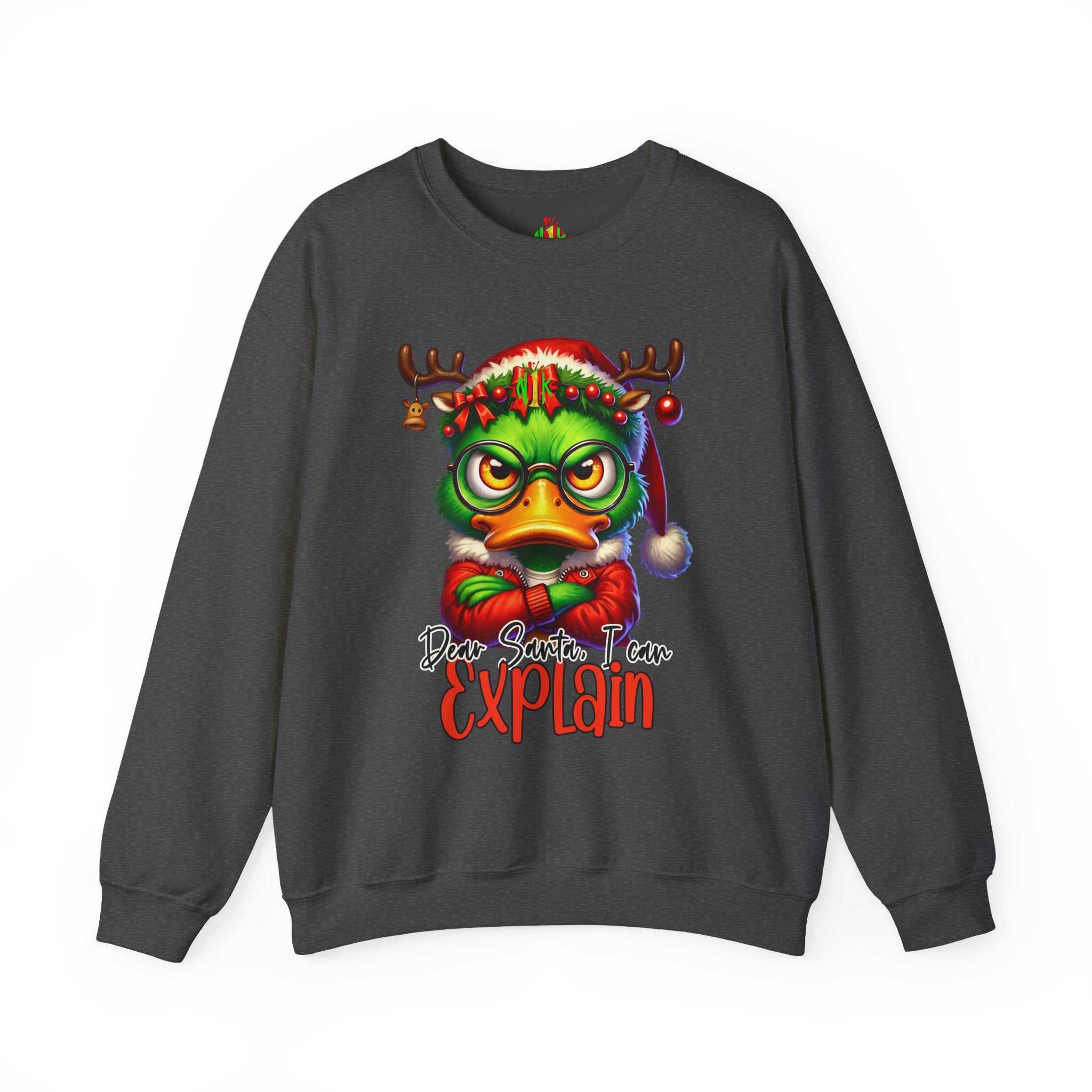 Dear Santa I Can Explain Sweatshirt — Funny Christmas CrewneckSweatshirtExplain Unisex Heavy Blend™ Crewneck Sweatshirt
