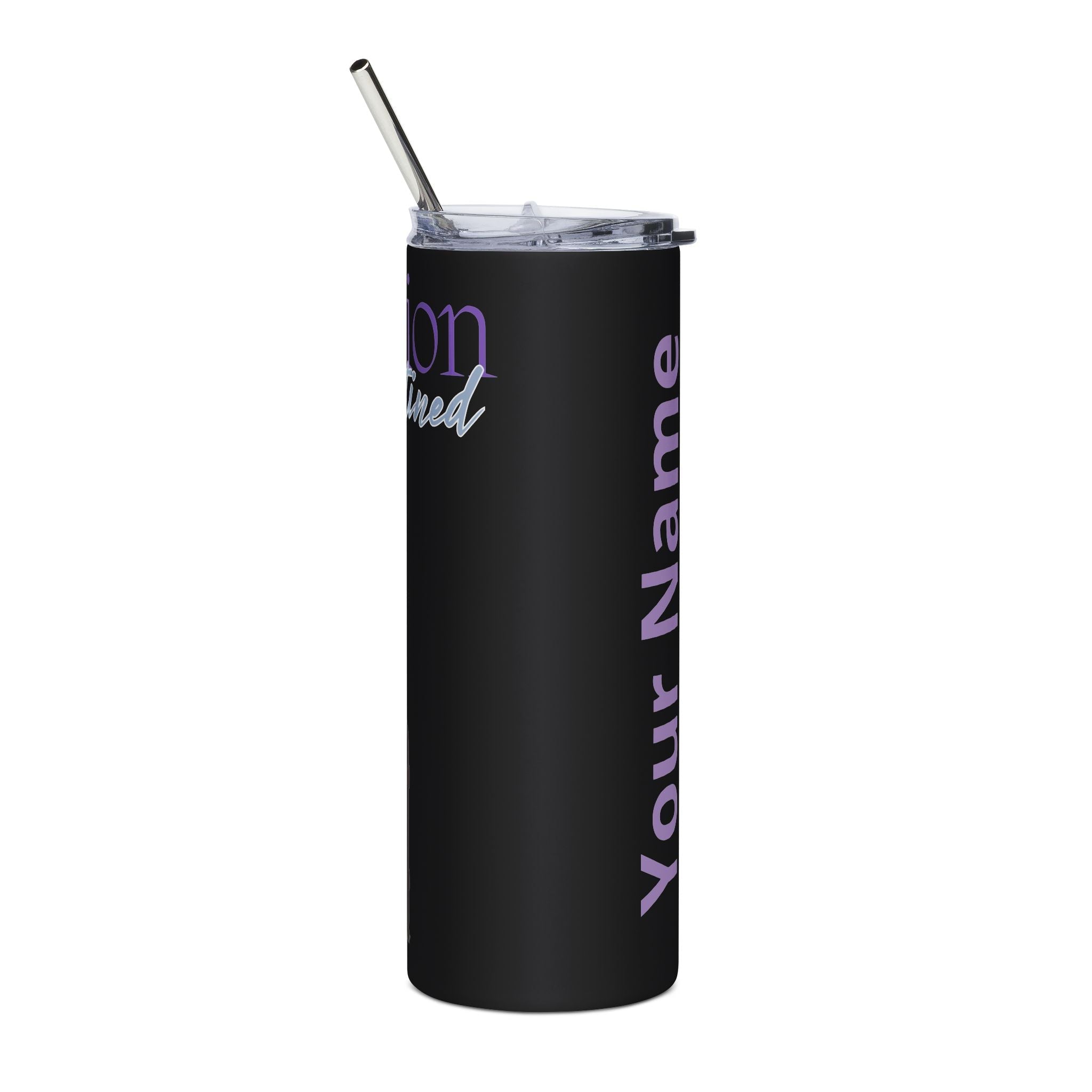 Destination Destined Customizable Skinny Tumbler with Straw, 20oz