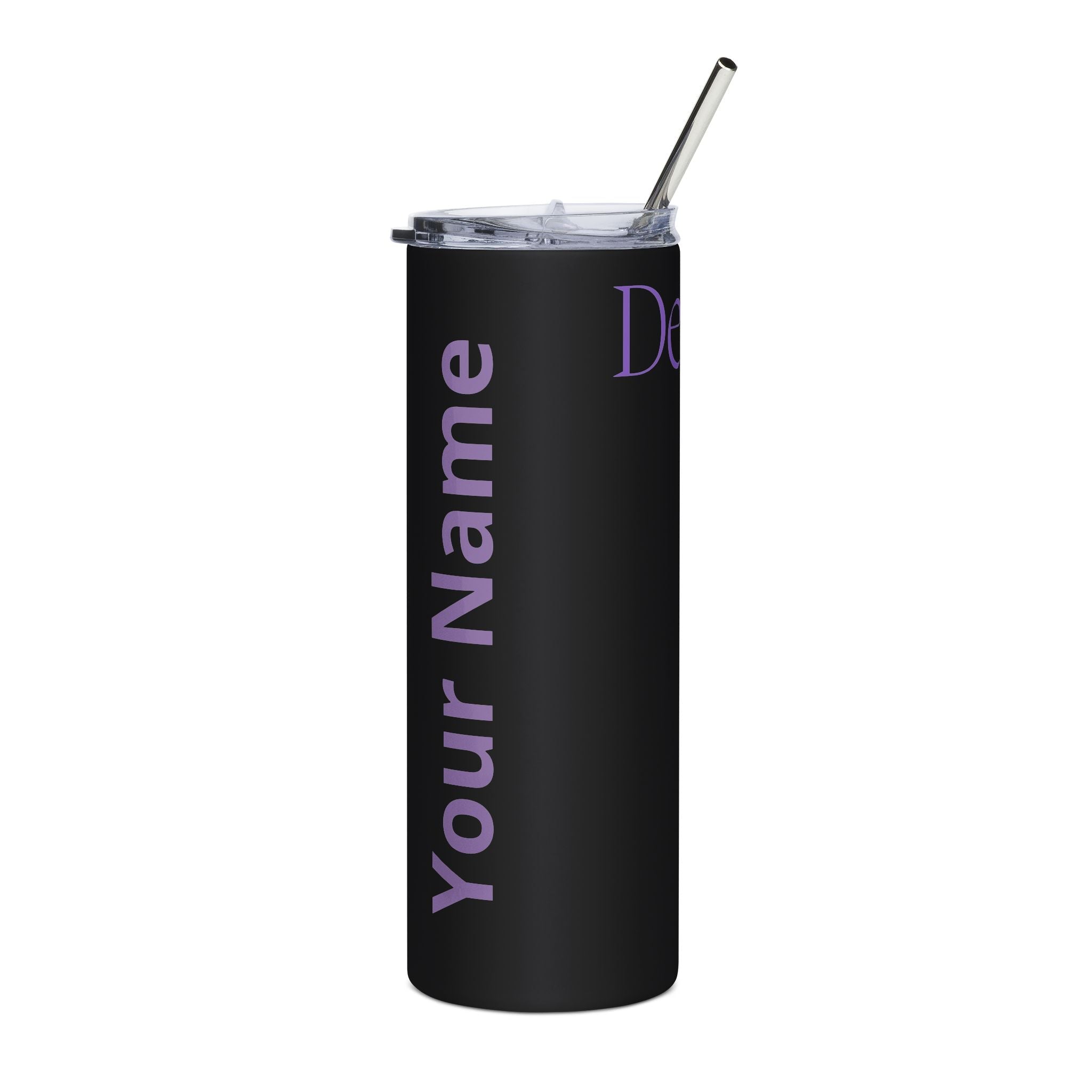 Destination Destined Customizable Skinny Tumbler with Straw, 20oz