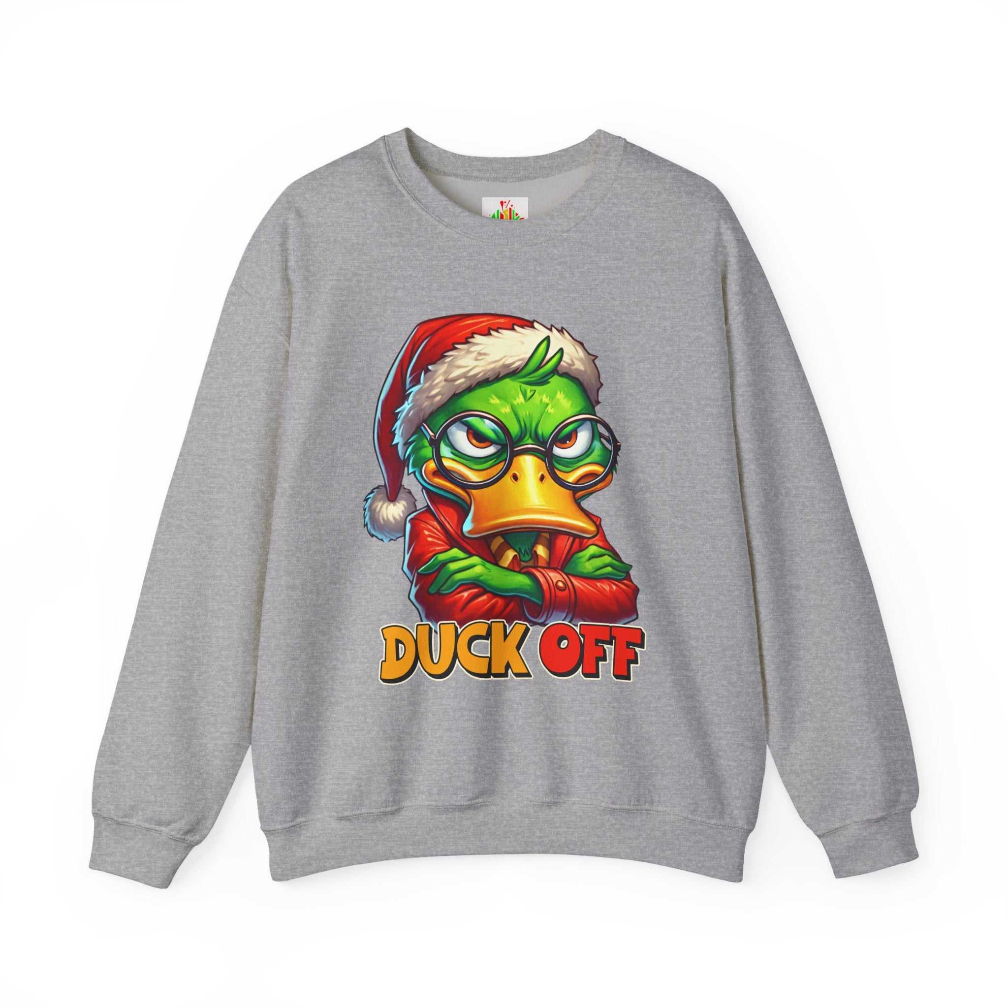 Duck off Christmas Funny Holiday Unisex Heavy Blend CrewneckSweatshirtUnisex Heavy Blend™ Crewneck Sweatshirt