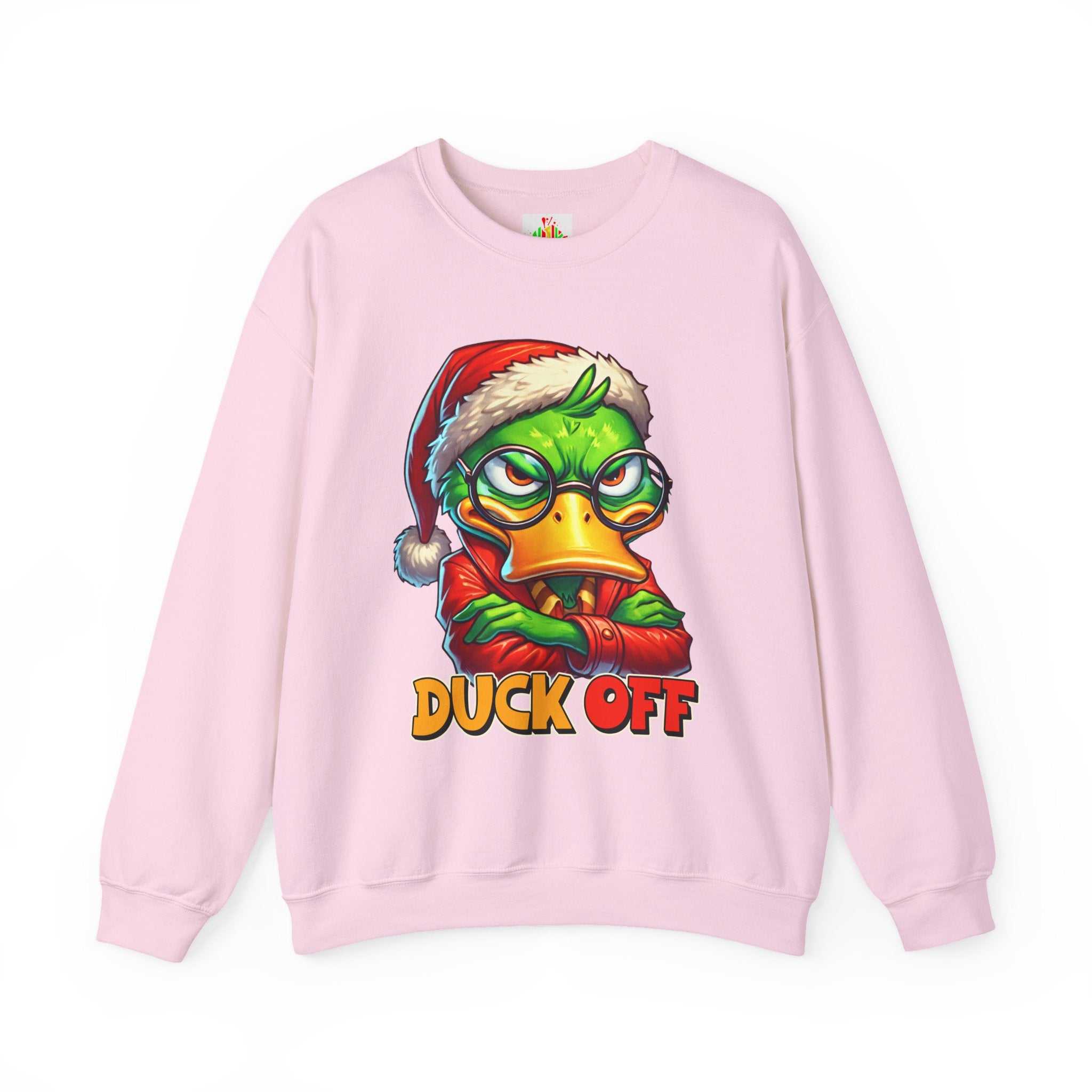 Duck off Christmas Funny Holiday Unisex Heavy Blend CrewneckSweatshirtUnisex Heavy Blend™ Crewneck Sweatshirt