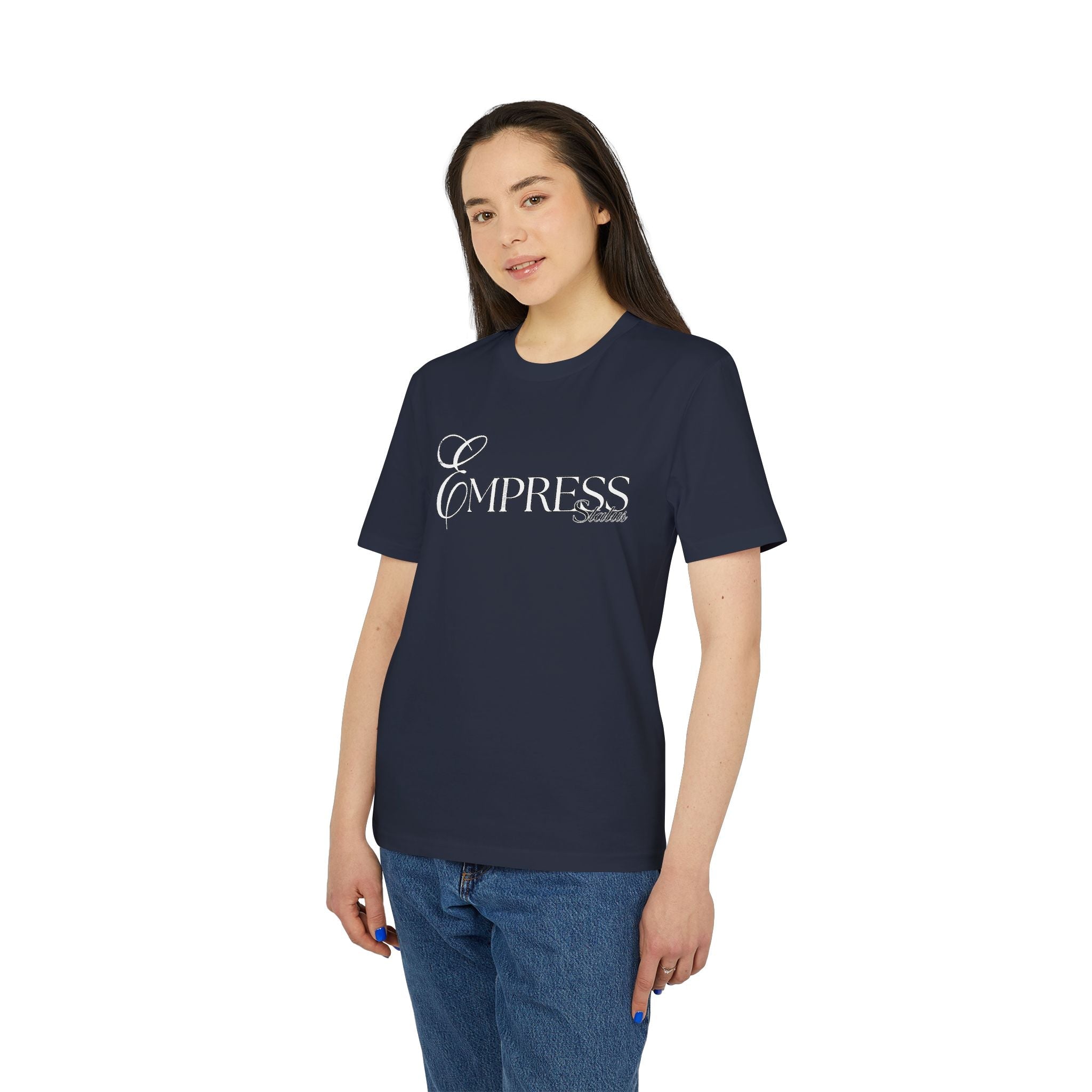 Empress Status Embroidered T-Shirt for Creators, Fashionable Graphic TT-ShirtEmpress Status Embroidered T-Shirt