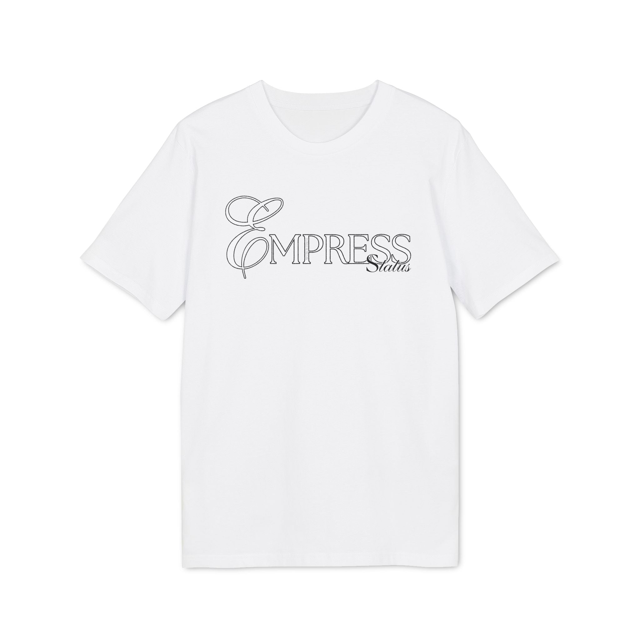 Empress Status Embroidered T-Shirt for Creators, Fashionable Graphic TT-ShirtEmpress Status Embroidered T-Shirt