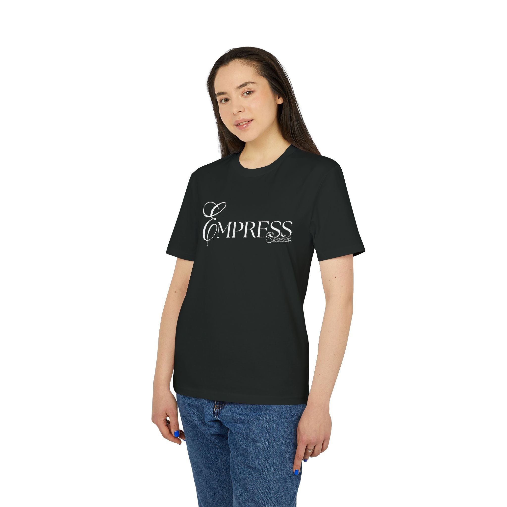 Empress Status Embroidered T-Shirt for Creators, Fashionable Graphic TT-ShirtEmpress Status Embroidered T-Shirt
