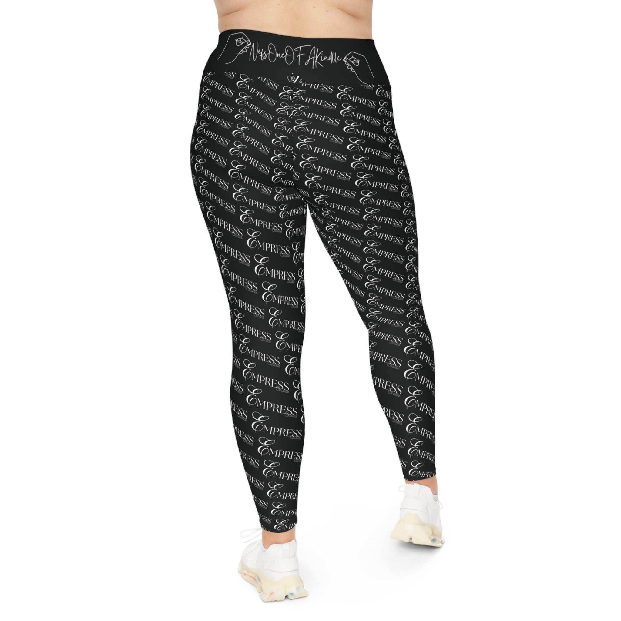 Empress Status Stylish Plus Size Leggings, All-Over Print Workout PantAll Over PrintsEmpress Status Stylish Plus Size Leggings
