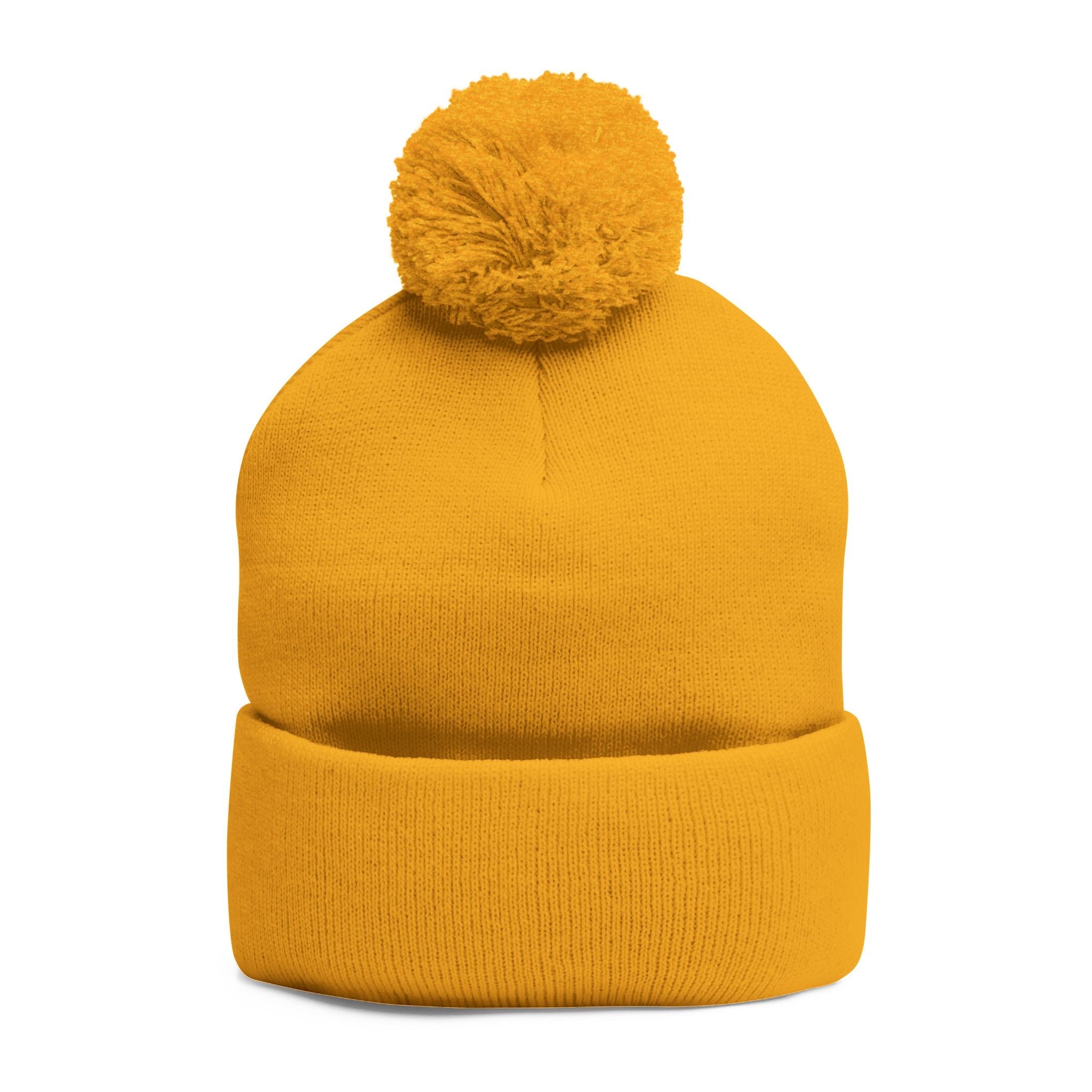 Empress Status Trailblazer Confidence Pom-Pom Knit Cap – Embroidered Beanie Winter Hat