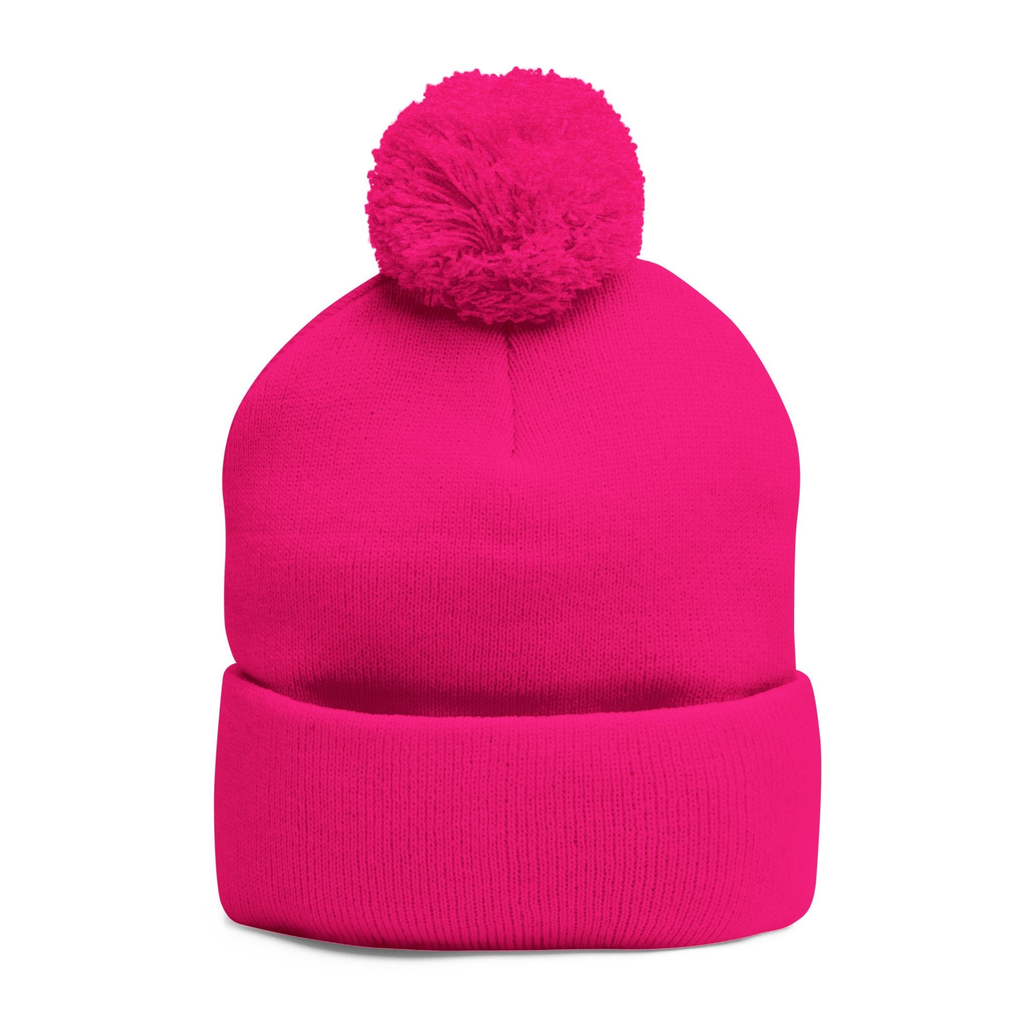 Empress Status Trailblazer Confidence Pom-Pom Knit Cap – Embroidered Beanie Winter Hat