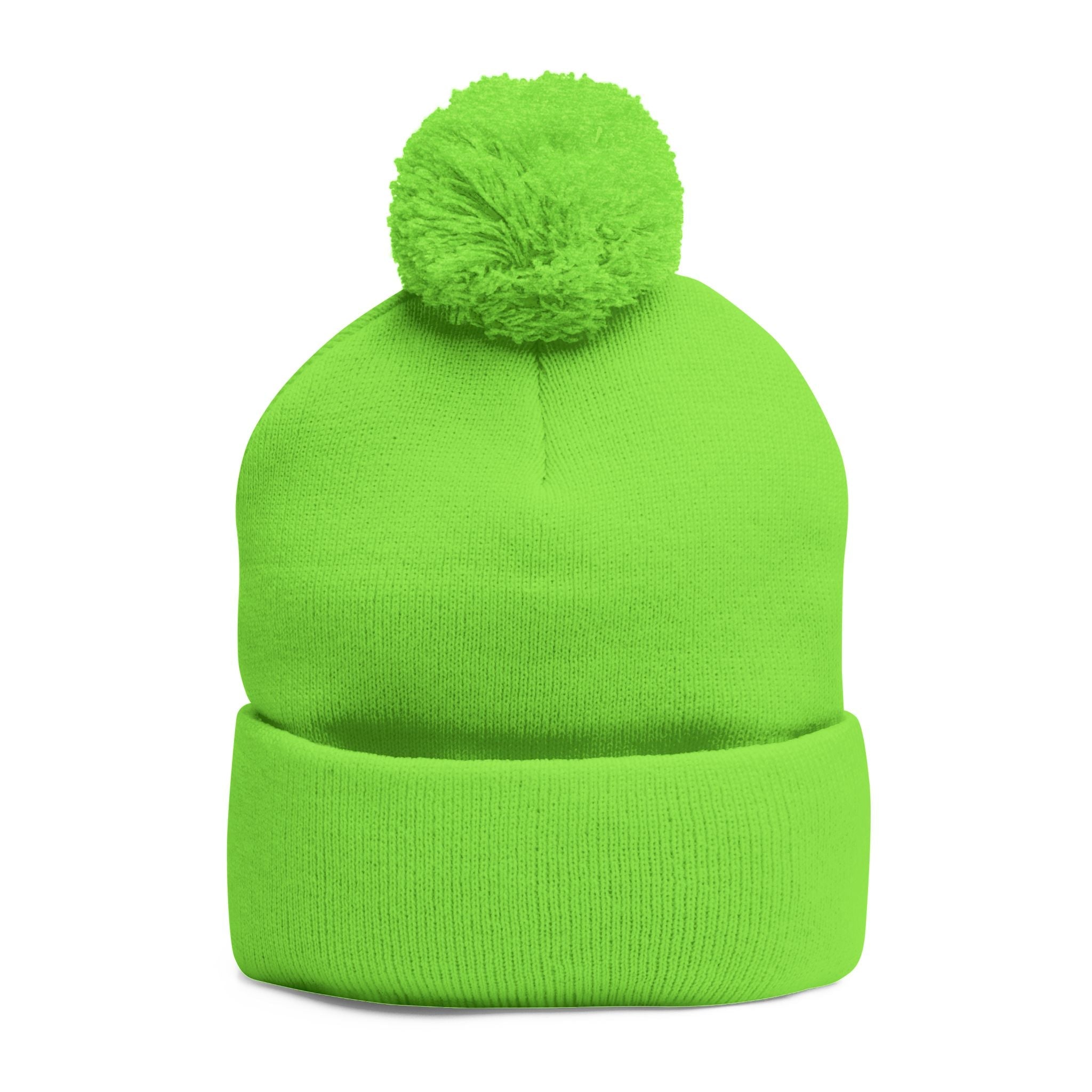 Empress Status Trailblazer Confidence Pom-Pom Knit Cap – Embroidered Beanie Winter Hat