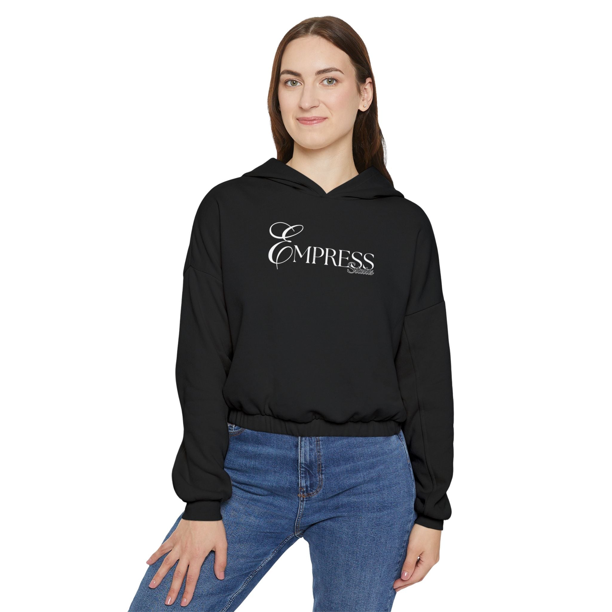 Empress Women's Cinched Bottom Hoodie, Chic Pullover, Stylish ActiveweHoodieEmpress Women's Cinched Bottom Hoodie
