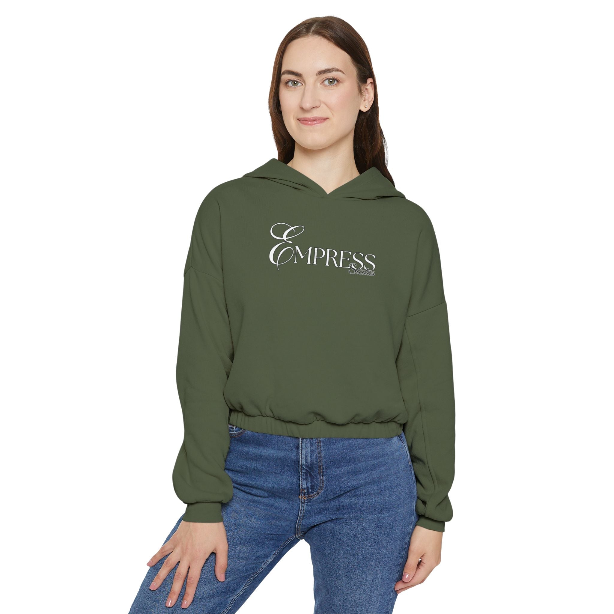 Empress Women's Cinched Bottom Hoodie, Chic Pullover, Stylish ActiveweHoodieEmpress Women's Cinched Bottom Hoodie