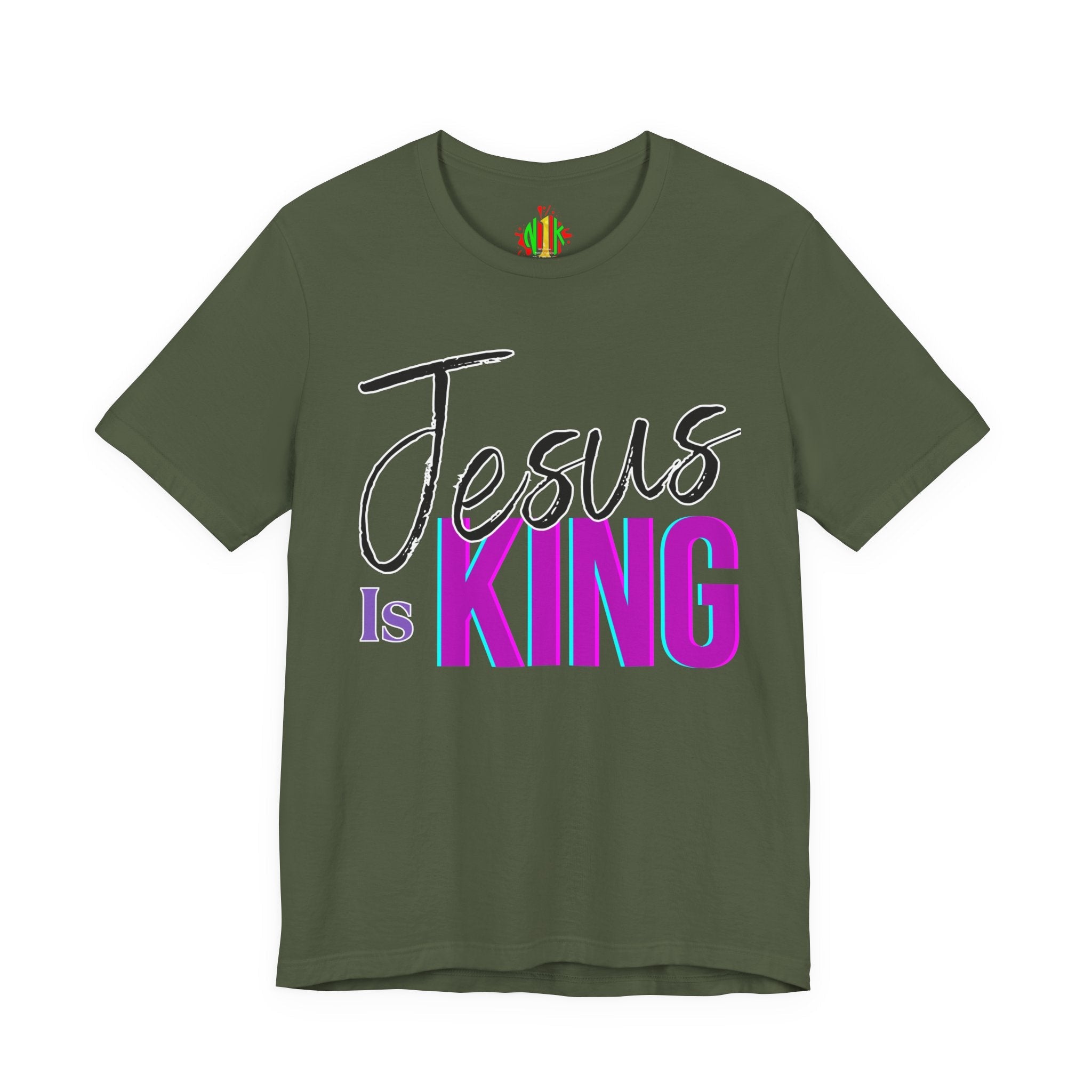 Faith-Inspired Unisex Tee | Jesus Is King Graphic T-Shirt, Christian AT-ShirtJesus Is King