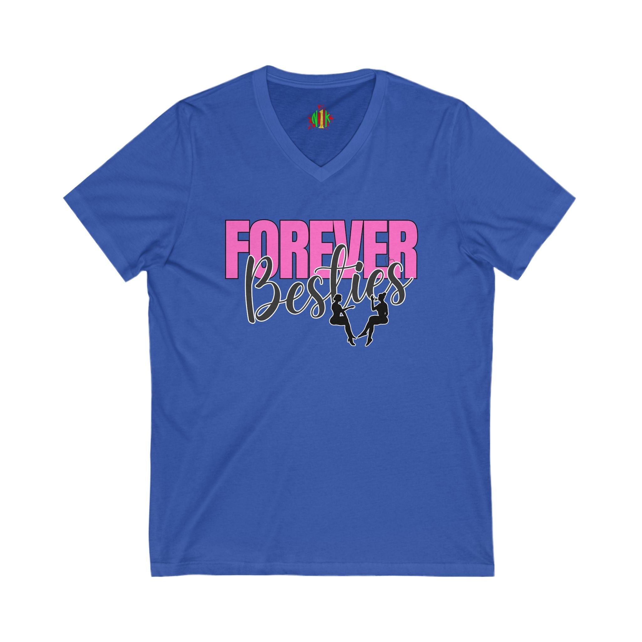 Forever Besties V-Neck Tee, Friendship Gift, Best Friend Shirt, Cute CV-neckForever Besties V-Neck Tee