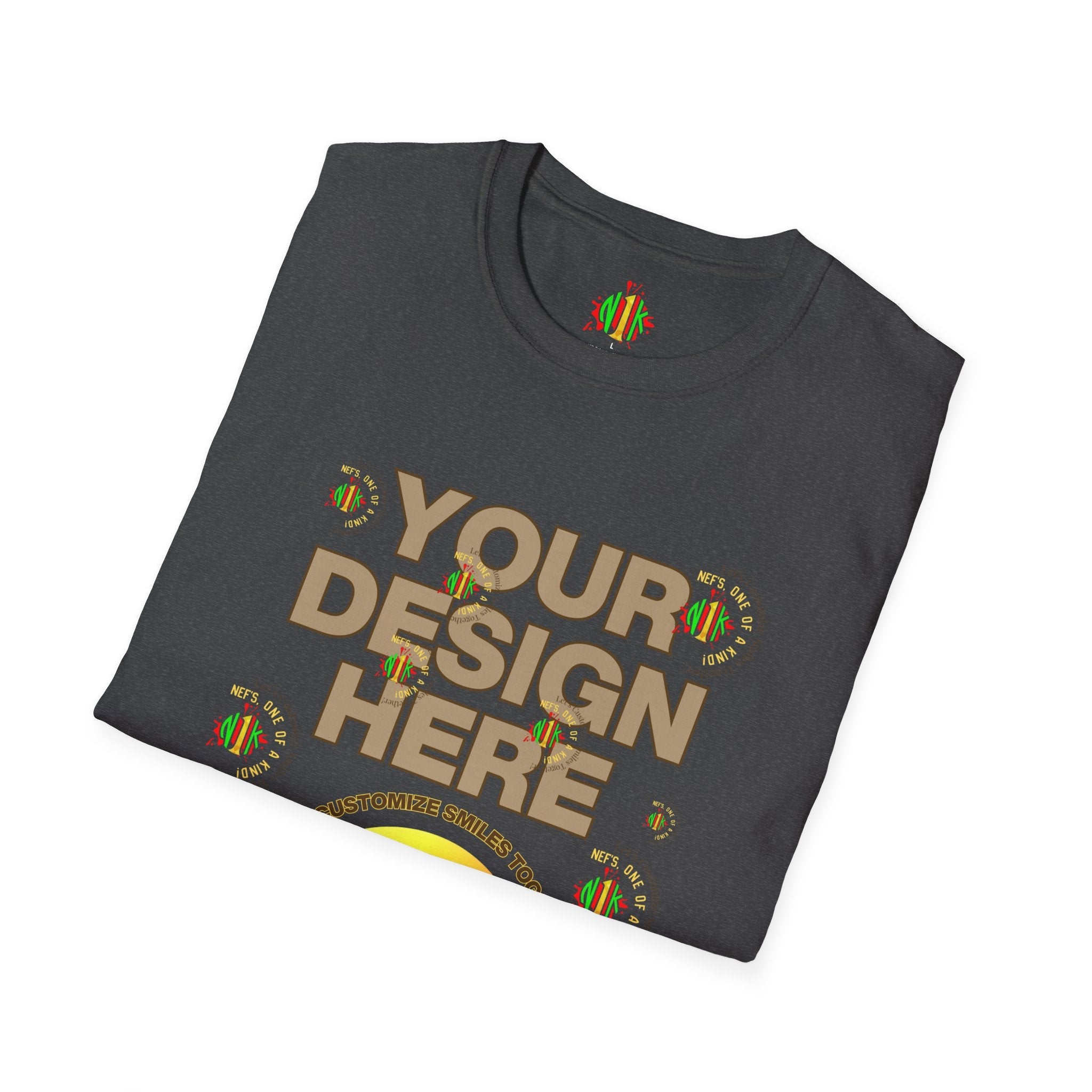 Front and Back Customizable Unisex T-Shirt — Add Your Photo Only