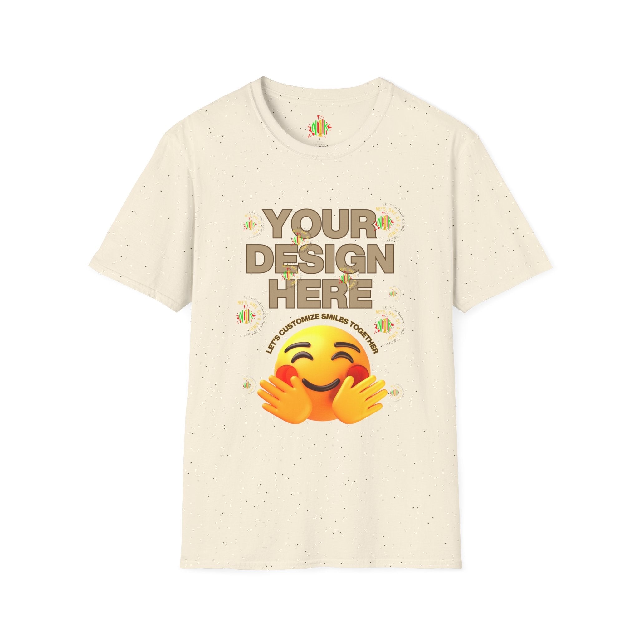 Front and Back Customizable Unisex T-Shirt — Add Your Photo Only