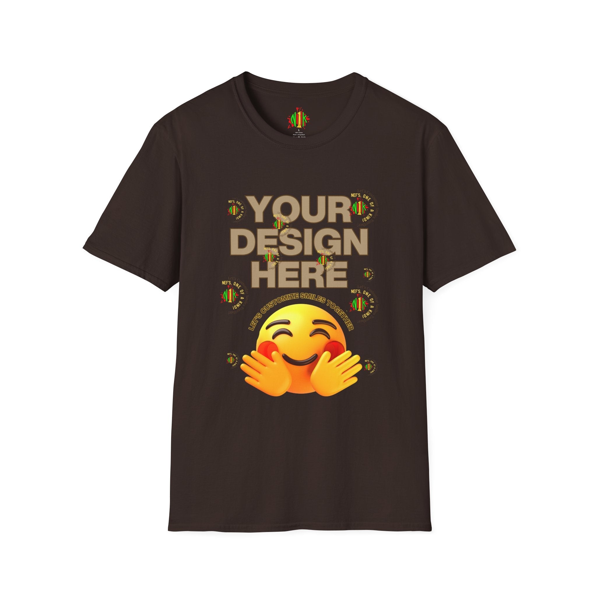 Front and Back Customizable Unisex T-Shirt — Add Your Photo Only