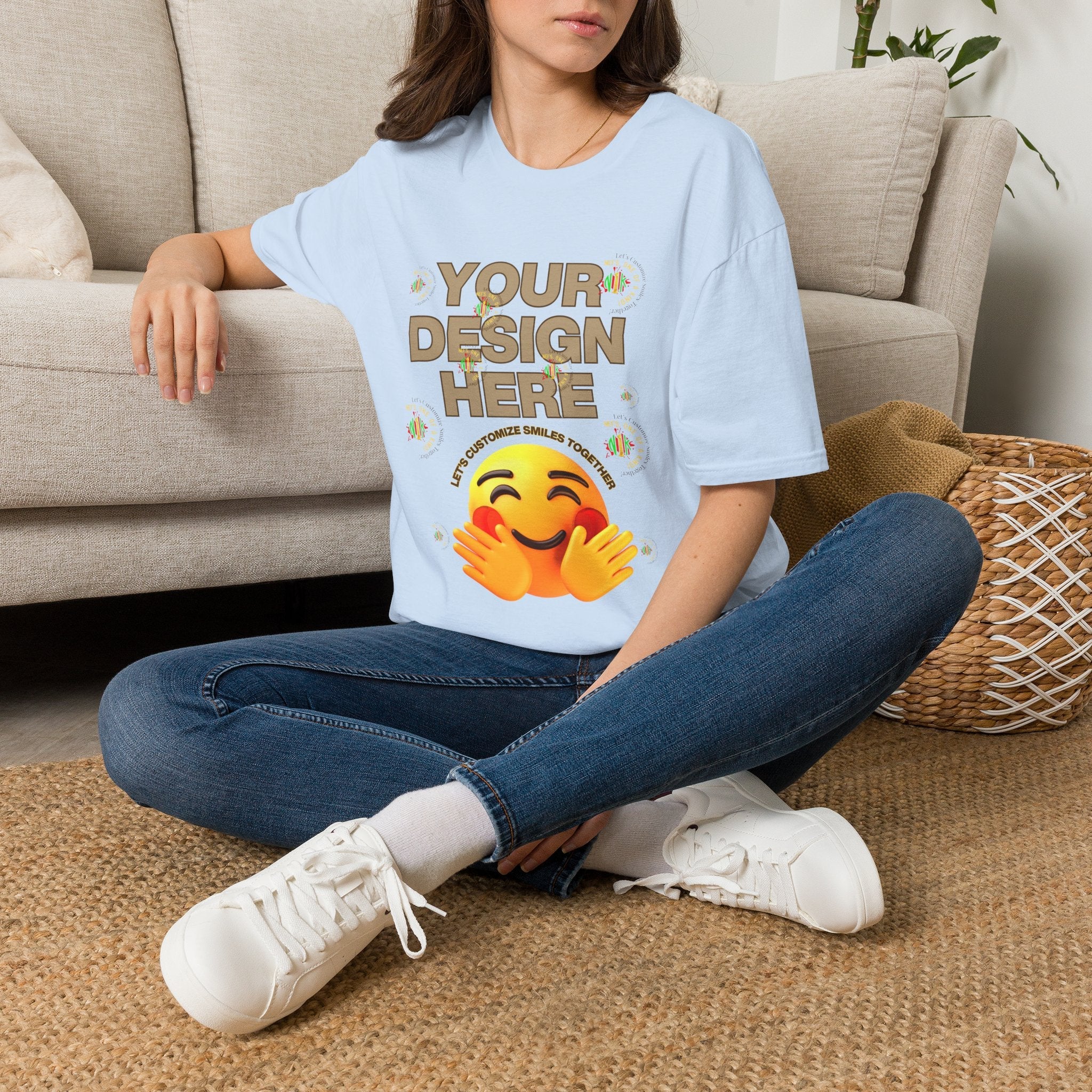 Front and Back Customizable Unisex T-Shirt — Add Your Photo Only