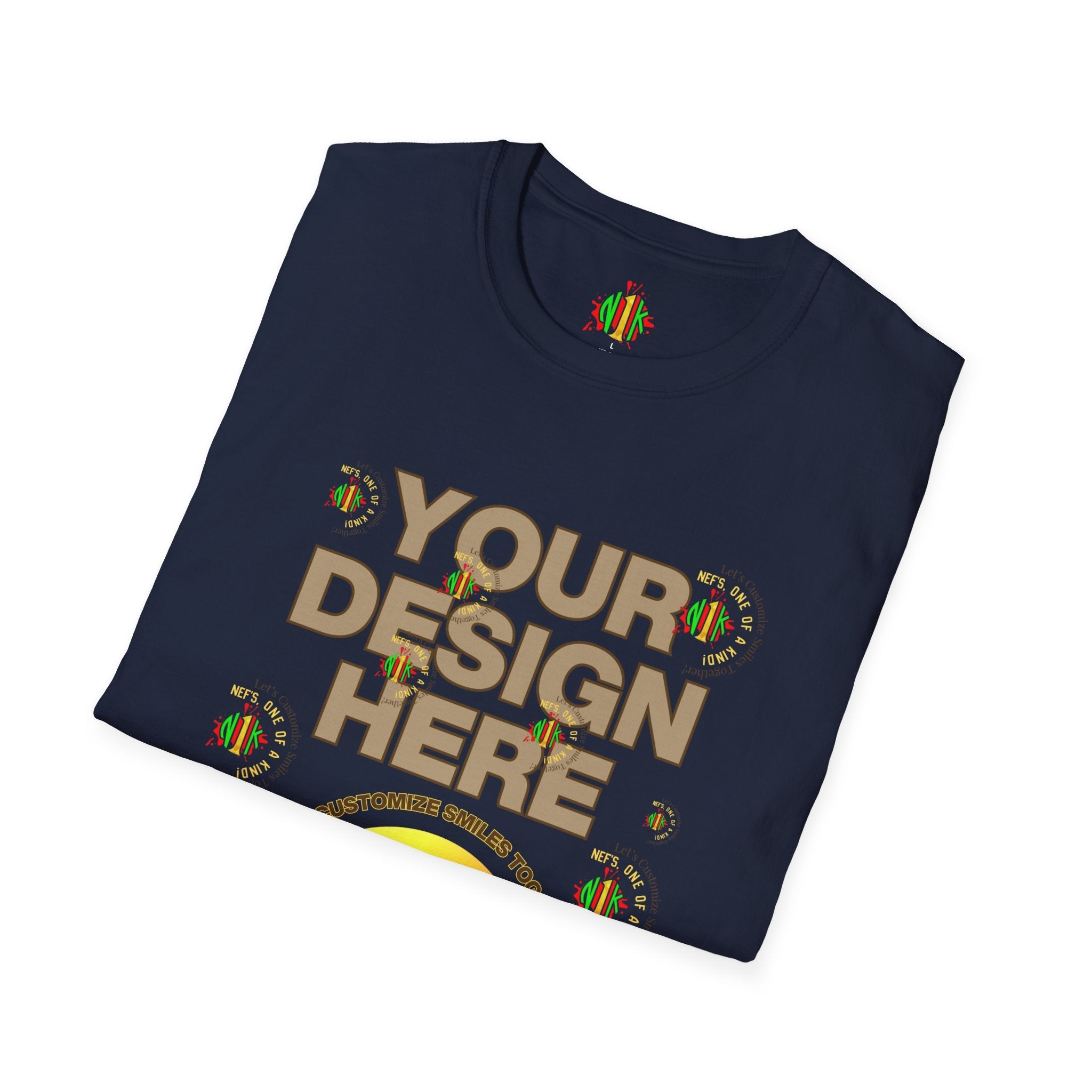 Front and Back Customizable Unisex T-Shirt — Add Your Photo Only