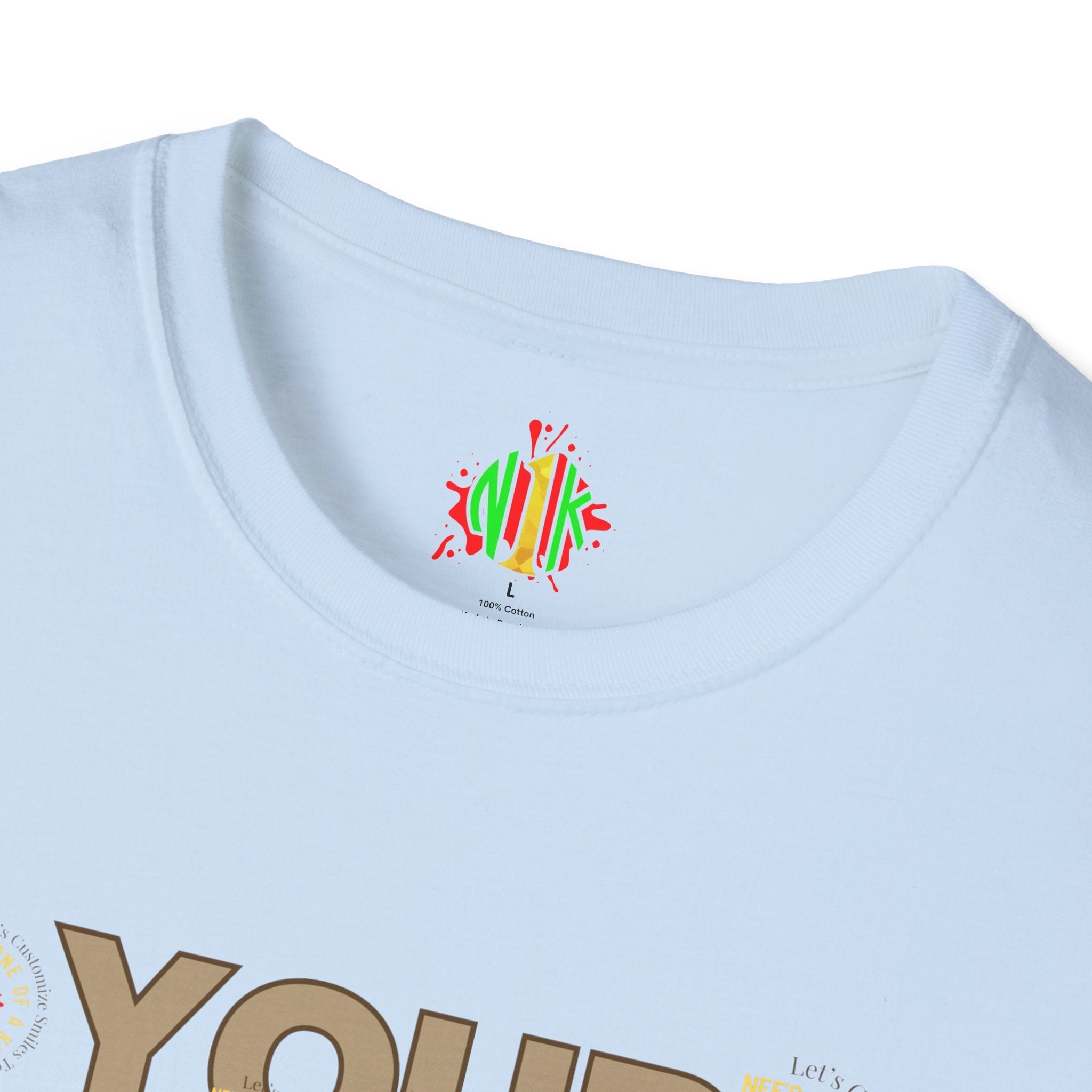 Front and Back Customizable Unisex T-Shirt — Add Your Photo Only